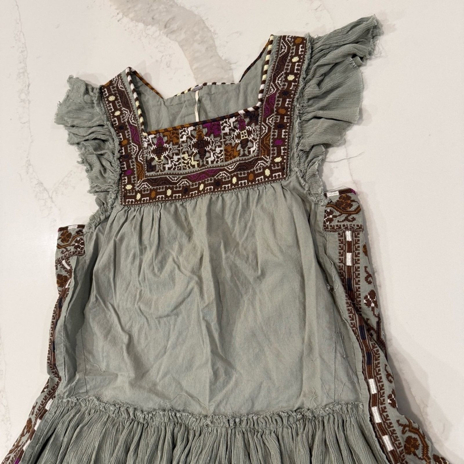 Free People Free People Day Glow Boho Embroidered Mini Dress Womens Med Size M / US 6-8 / IT 42-44 - 9 Thumbnail