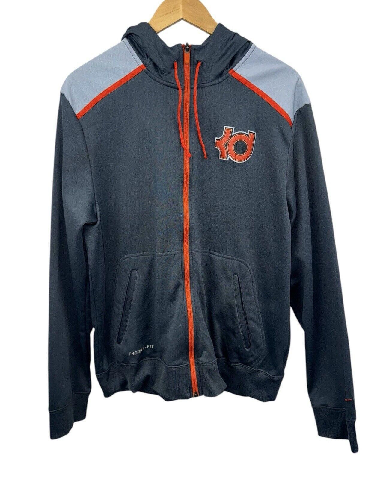 Nike Vintage Nike Kevin Durant KD Orange Full Zip Hoodie L Size US 34 / EU 50 - 1 Thumbnail
