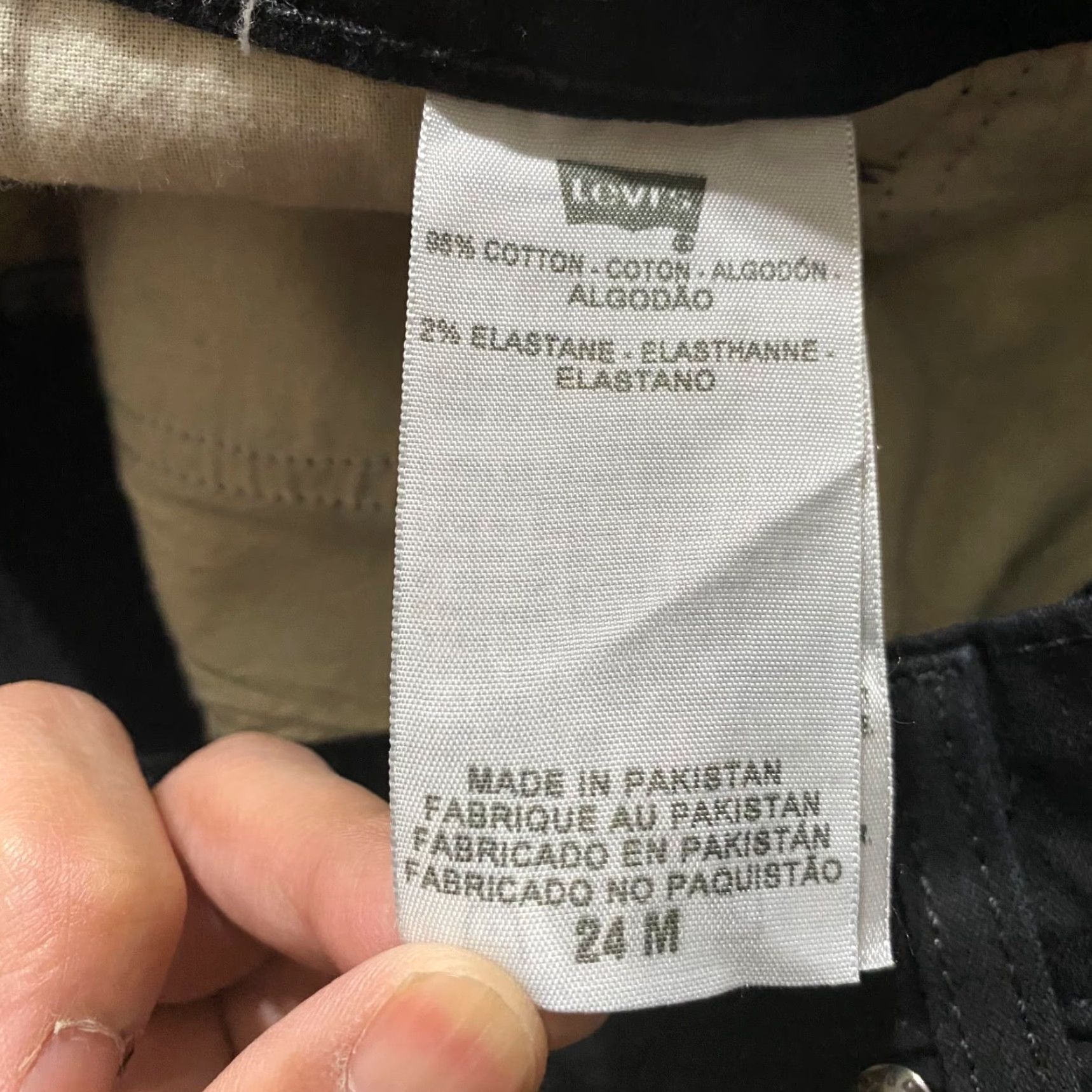 Levi's Levi's 512 Jeans Women's Plus Dark Wash Black Denim Bootcut High Rise 24 Size 42" / US 20 - 4 Thumbnail