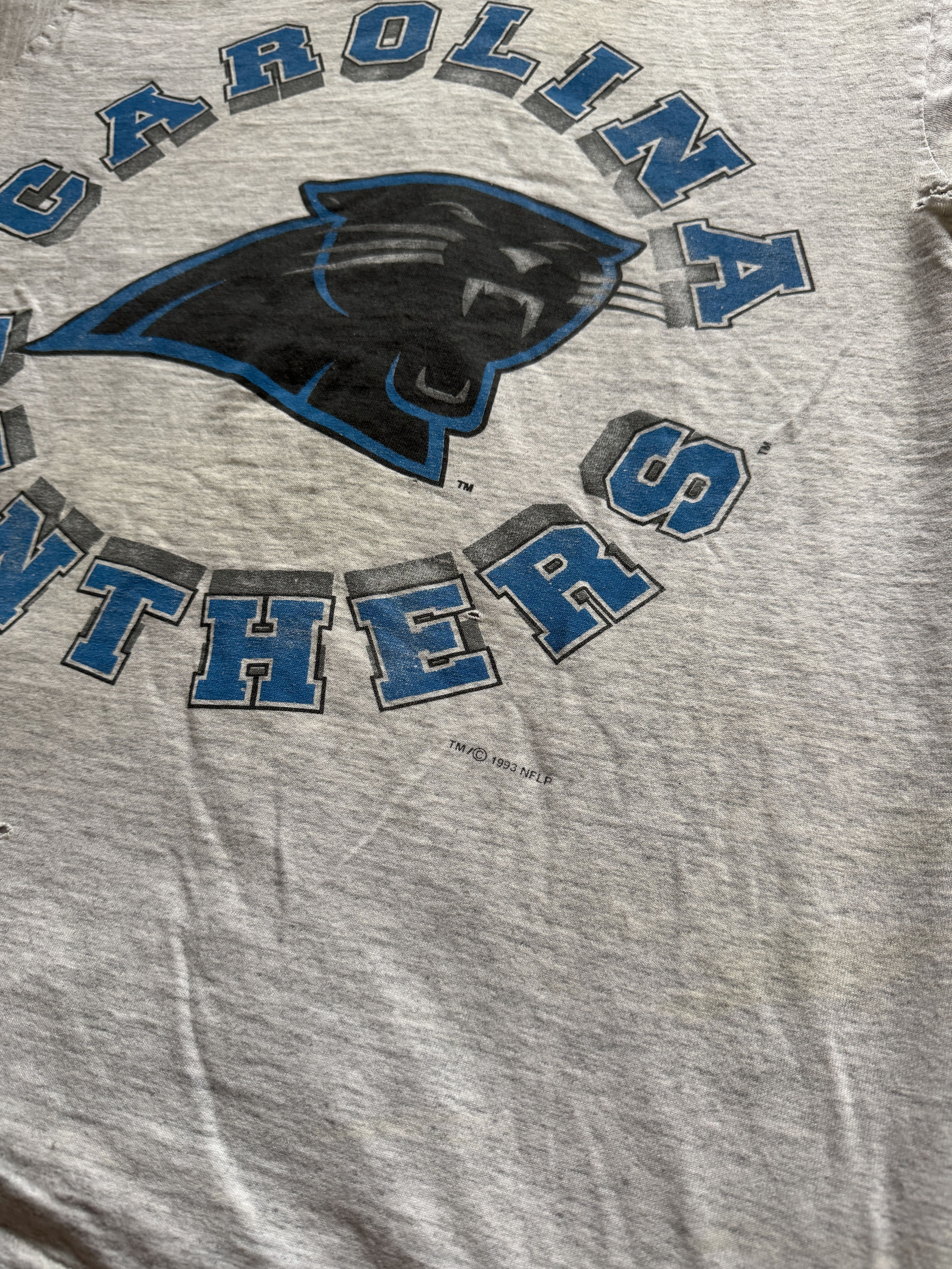 All Sport 1993 Carolina Panthers Thrashed T-Shirt Size US M / EU 48-50 / 2 - 6 Thumbnail