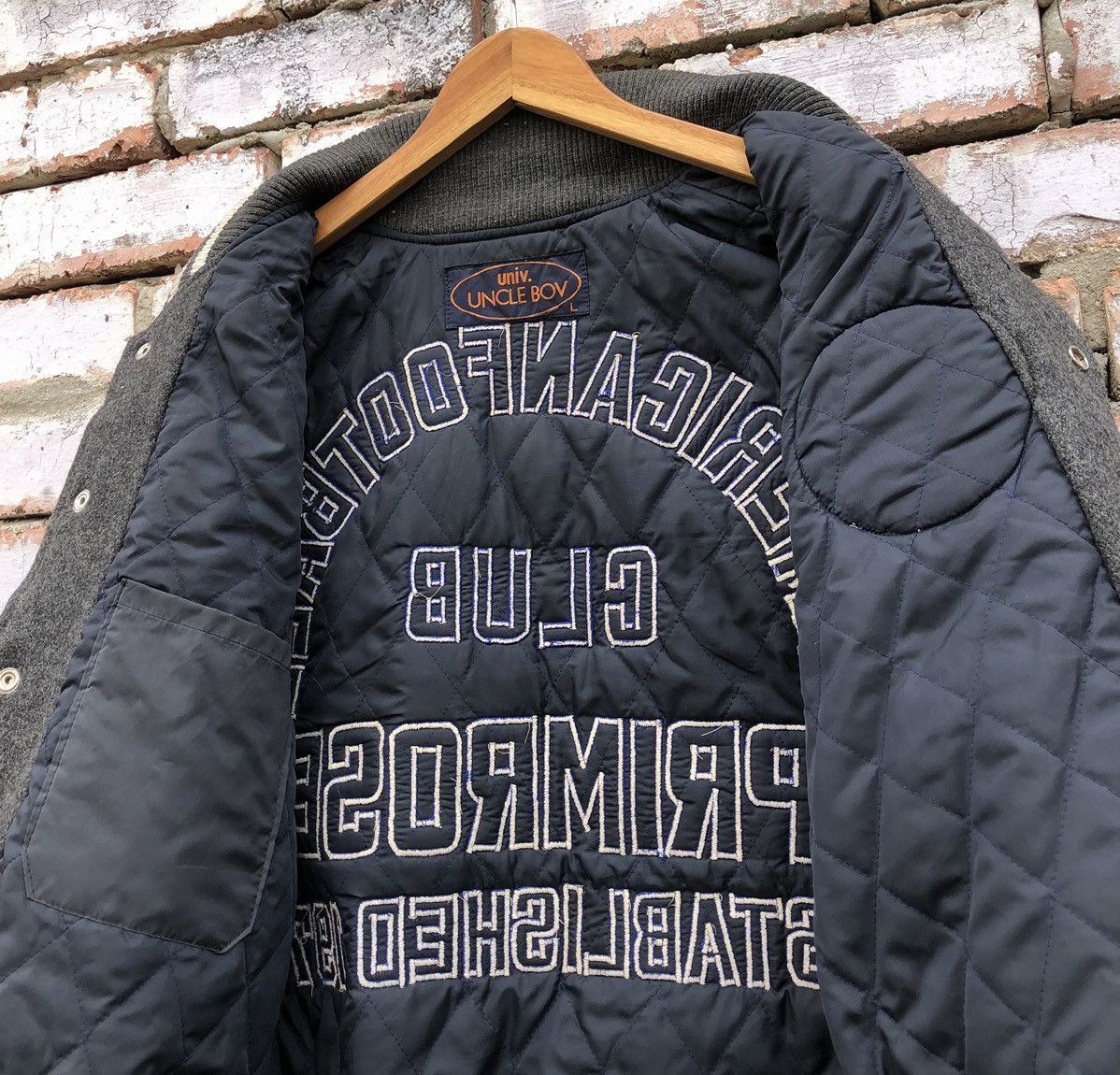Vintage Vintage Univ. Uncle Bov Wool Mix Leather Varsity Jacket Size US L / EU 52-54 / 3 - 11 Thumbnail