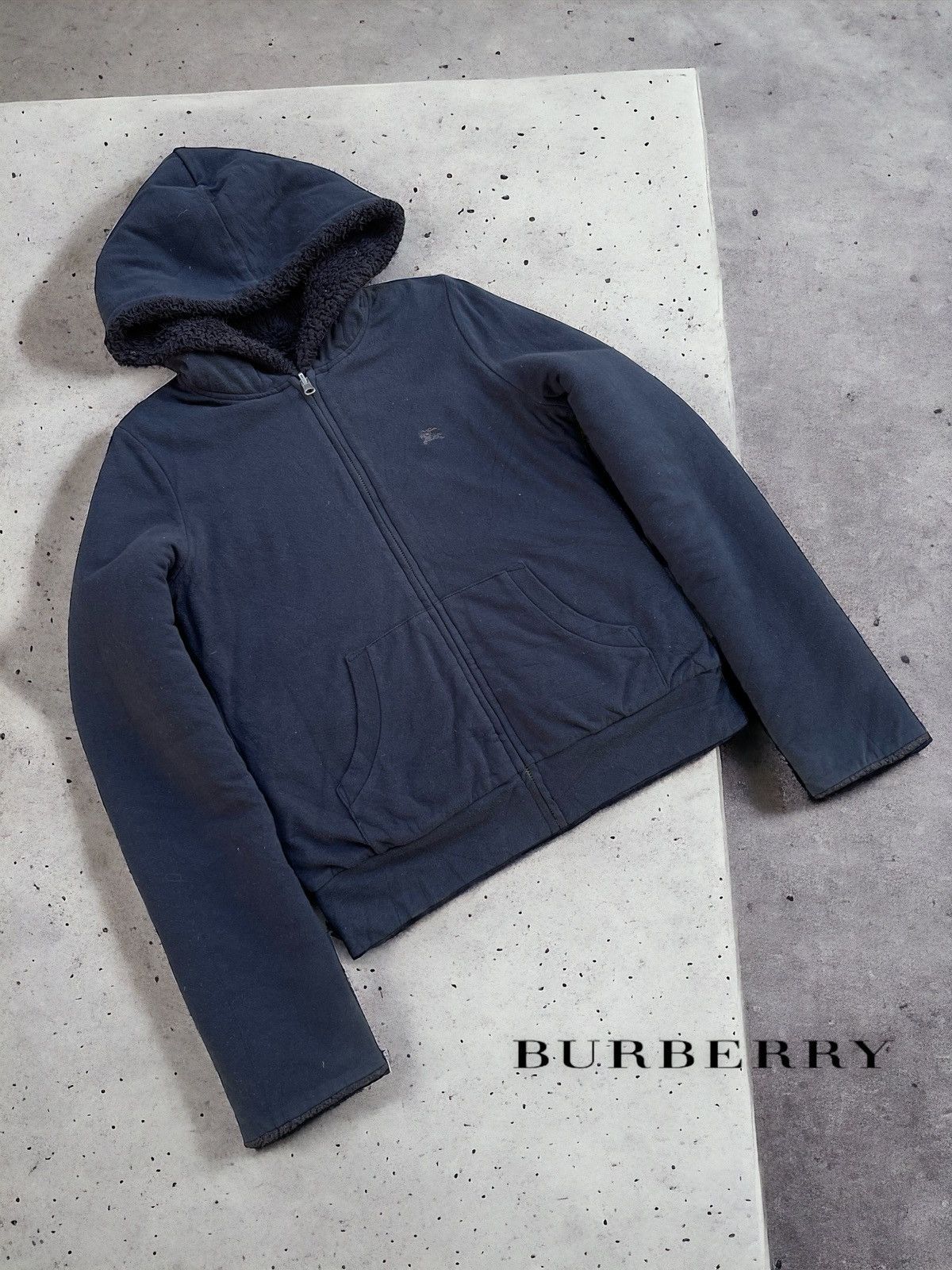 Burberry 🔥BURBERRY BLUE LABEL REVERSIBLE FLEECE SWEATER HOODIE Size S / US 4 / IT 40 - 1 Thumbnail