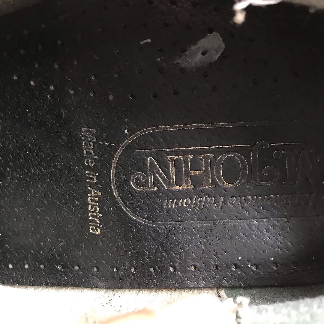 Leather × Vintage Vintage Austria oxford moctoe leather 3 hole low shoes blac Size US 8 / EU 41 - 11 Thumbnail