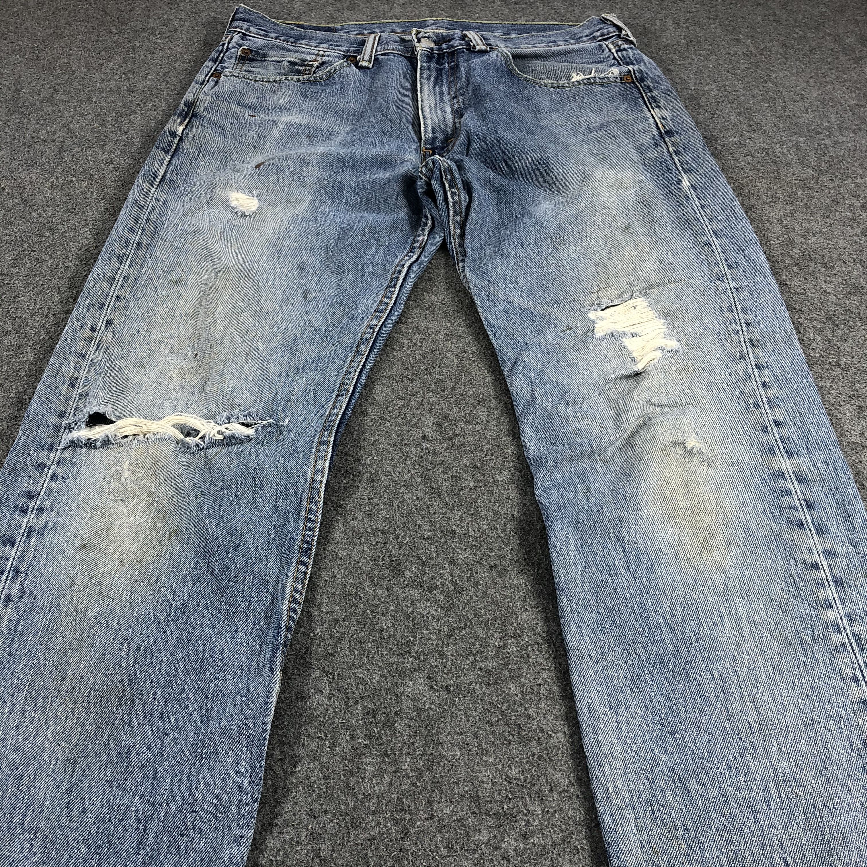 Levi's × Vintage Vintage Distress Levis 505 Jeans-JM1235 Size US 34 / EU 50 - 3 Thumbnail