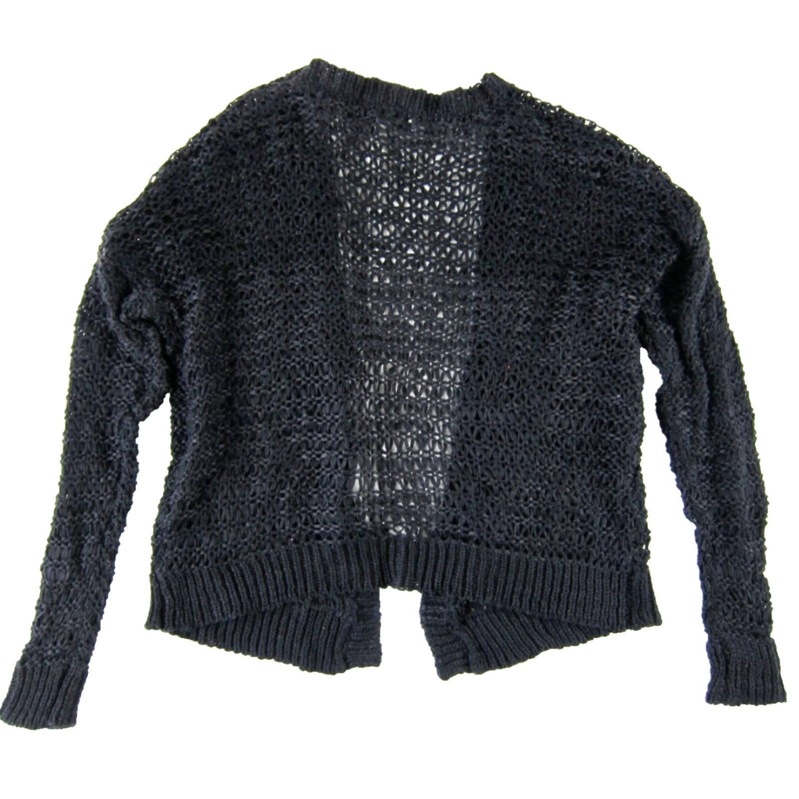 Nordstrom Cotton Emporium Cardigan Sweater Open-Knit Black Knit M Women’s Medium NWT Size M / US 6-8 / IT 42-44 - 3 Thumbnail