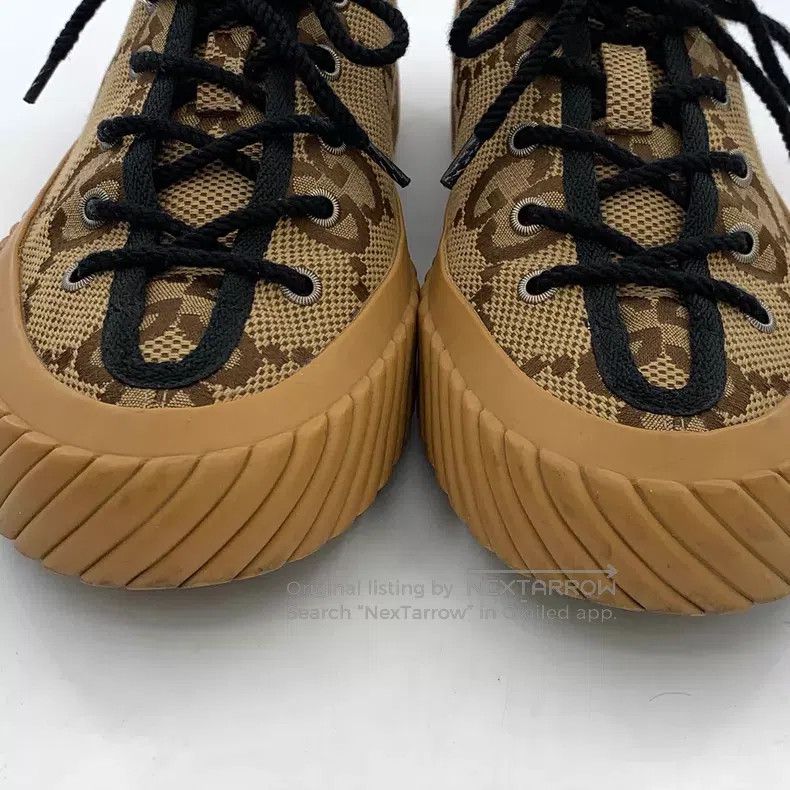 Gucci Gucci Dark brown double G jacquard lace-up casual flat boa Size US 7 / EU 40 - 8 Thumbnail