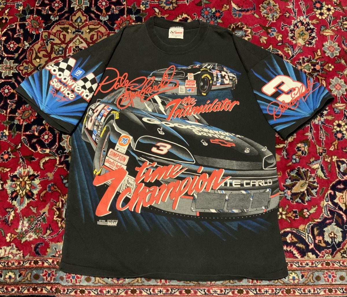 Chase Authentics VTG 1996 Dale Earnhardt 7 Time Champion All Over Sz XXL USA Size US XXL / EU 58 / 5 - 1 Thumbnail