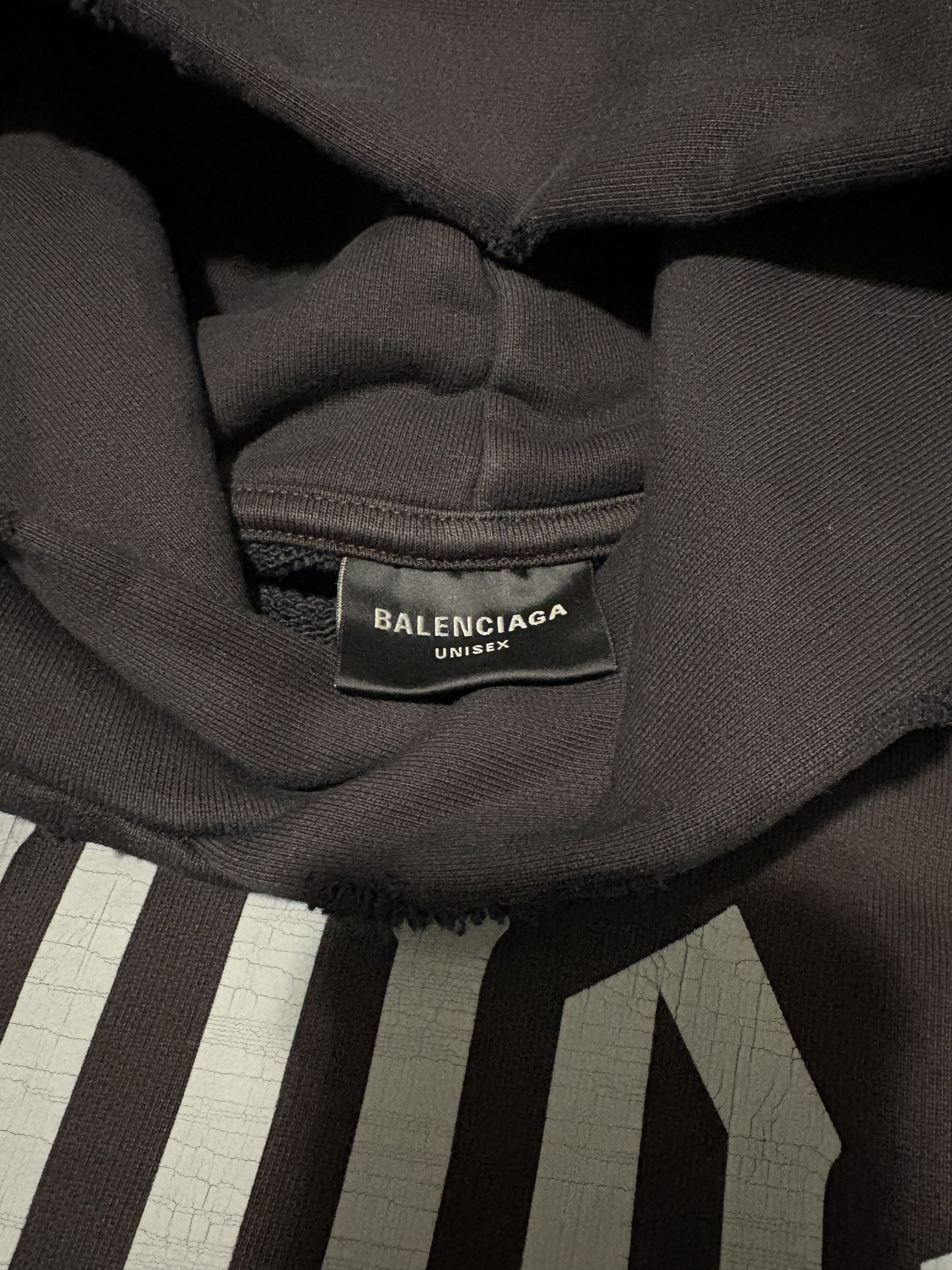 Balenciaga NO LOGO MOLLETON ARCHETYPE WASHED BLACK/GREY Size US M / EU 48-50 / 2 - 4 Thumbnail