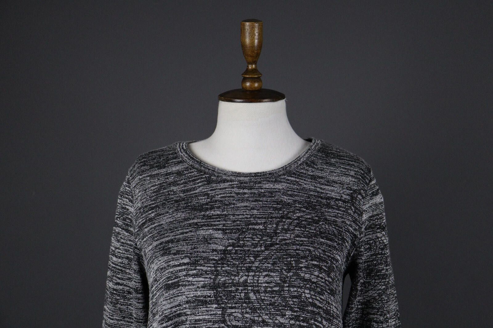 Desigual Desigual Gray Floral Knit Shirt Size EUR M / MEX 32 Size M / US 6-8 / IT 42-44 - 2 Thumbnail