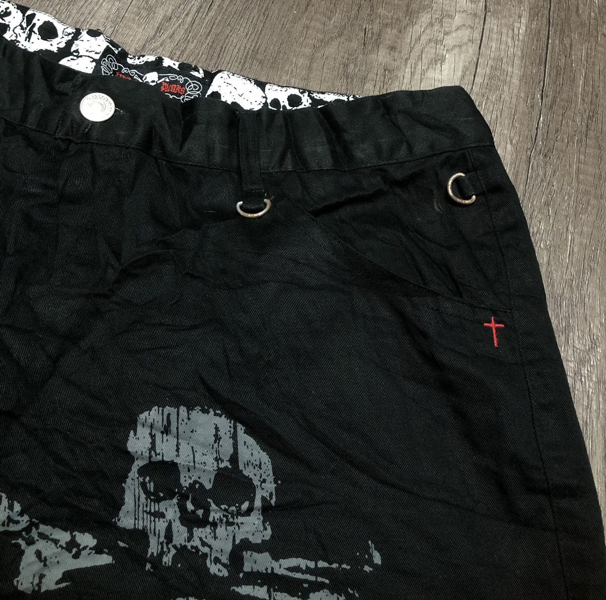 If Six Was Nine × Japanese Brand × Vintage MAD PUNKS SKULL DESIGN BONDAGE STYLE BOOTCUT PANT Size US 32 / EU 48 - 18 Thumbnail