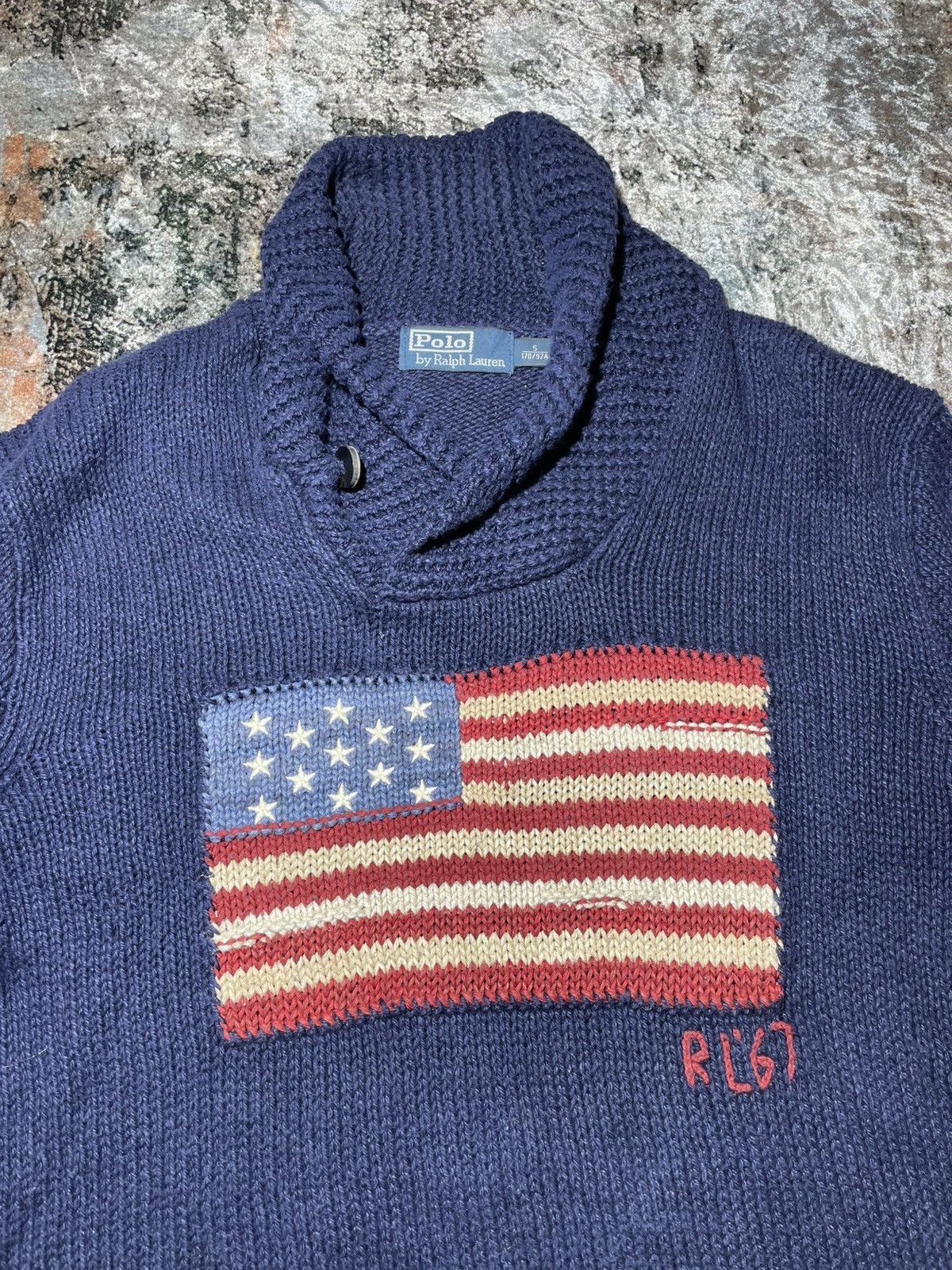 Polo Ralph Lauren RALPH LAUREN KNIT AMERICAN FLAG 🇺🇸 VINTAGE RARE Size US S / EU 44-46 / 1 - 3 Thumbnail