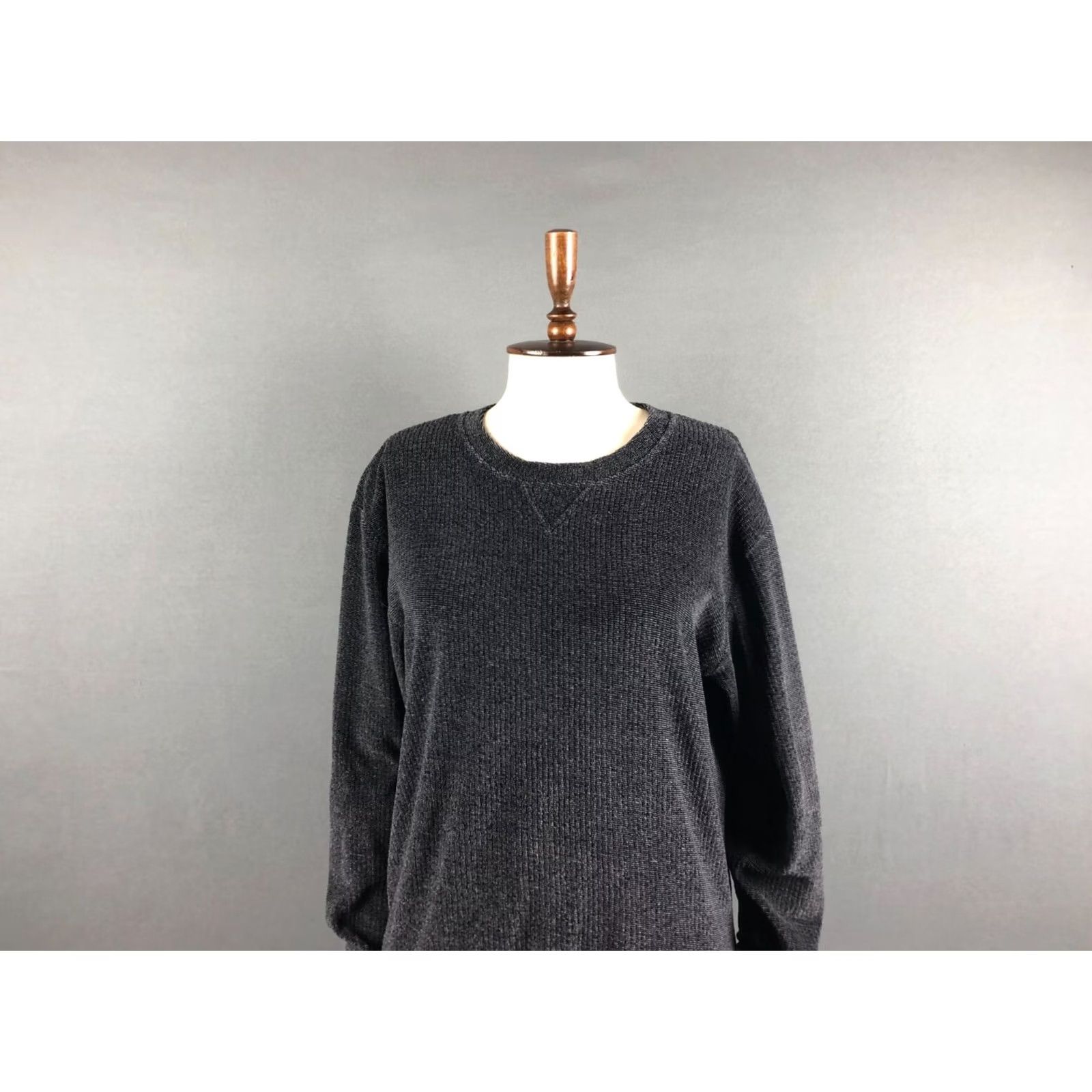 Vintage Acne Pullover Cotton Dark Gray Women M Sweater Crew Neck Long Sleeve Jersey 98% Cotton 2% Elastane Size M / US 6-8 / IT 42-44 - 4 Thumbnail