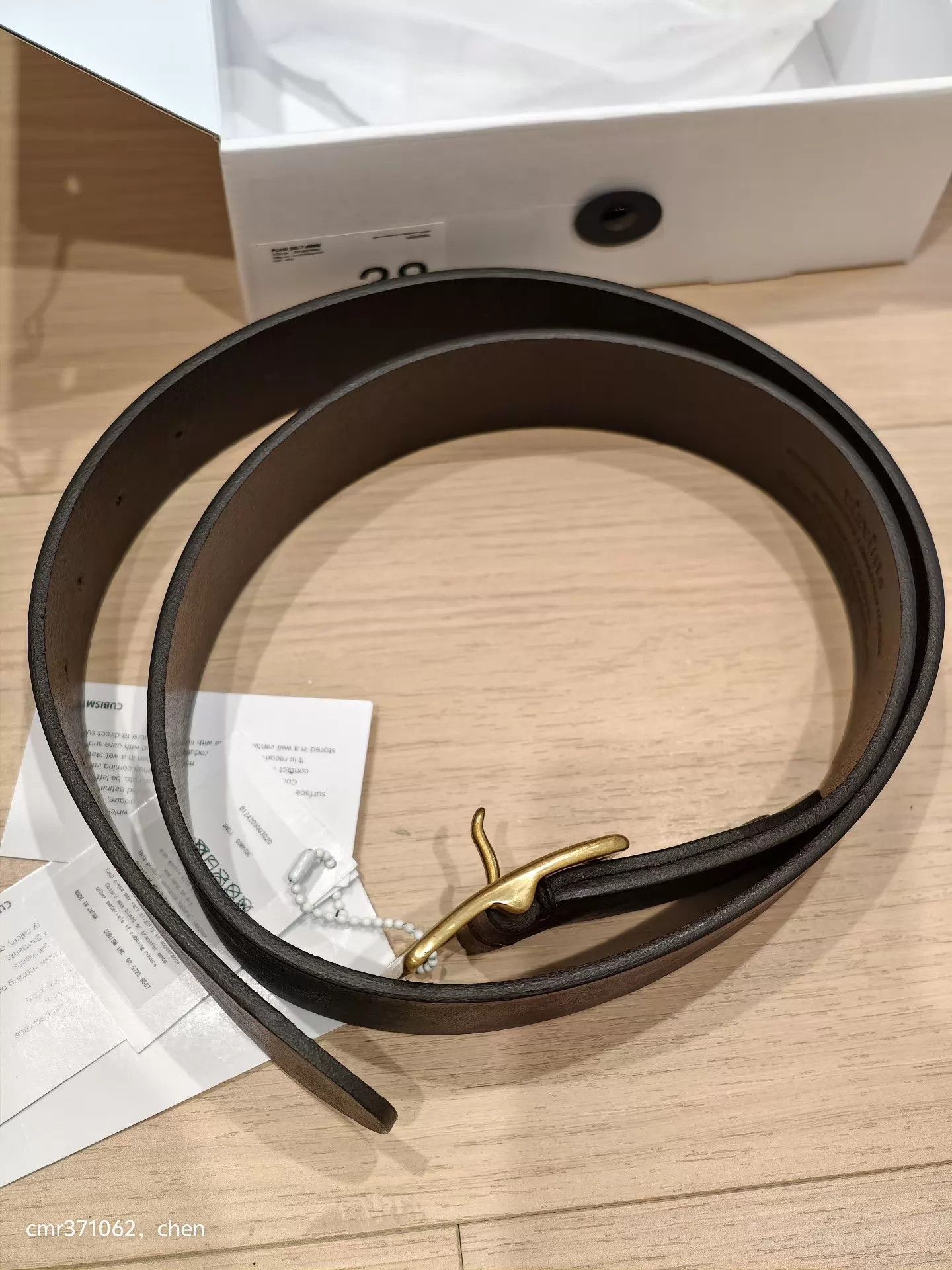 Visvim VISVIM 24AW PLAIN BELT 40MM dk brown w38 Horween Size ONE SIZE - 1 Thumbnail