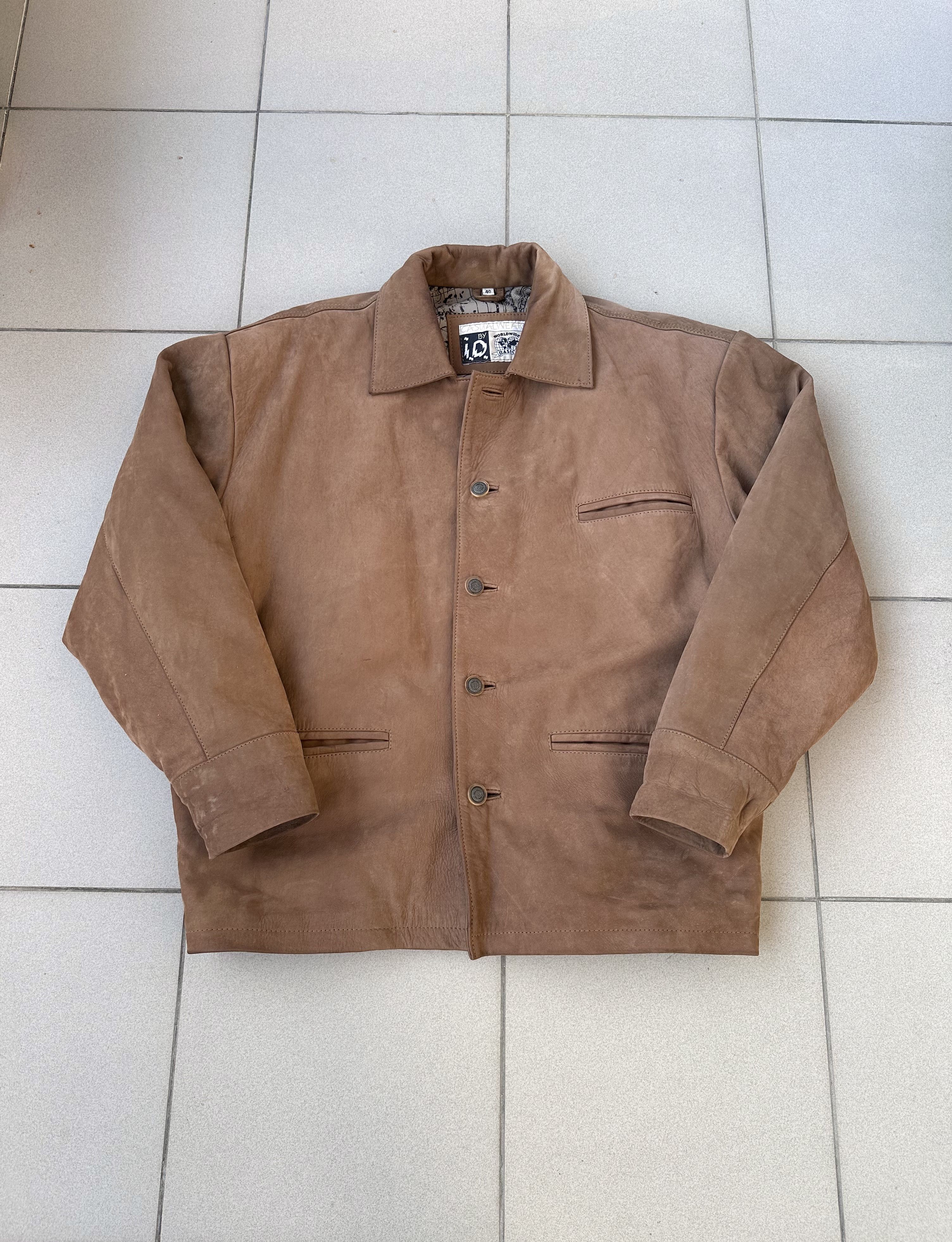 Vintage Vintage Avant Garde men biker boxy leather jacket Size US L / EU 52-54 / 3 - 2 Thumbnail