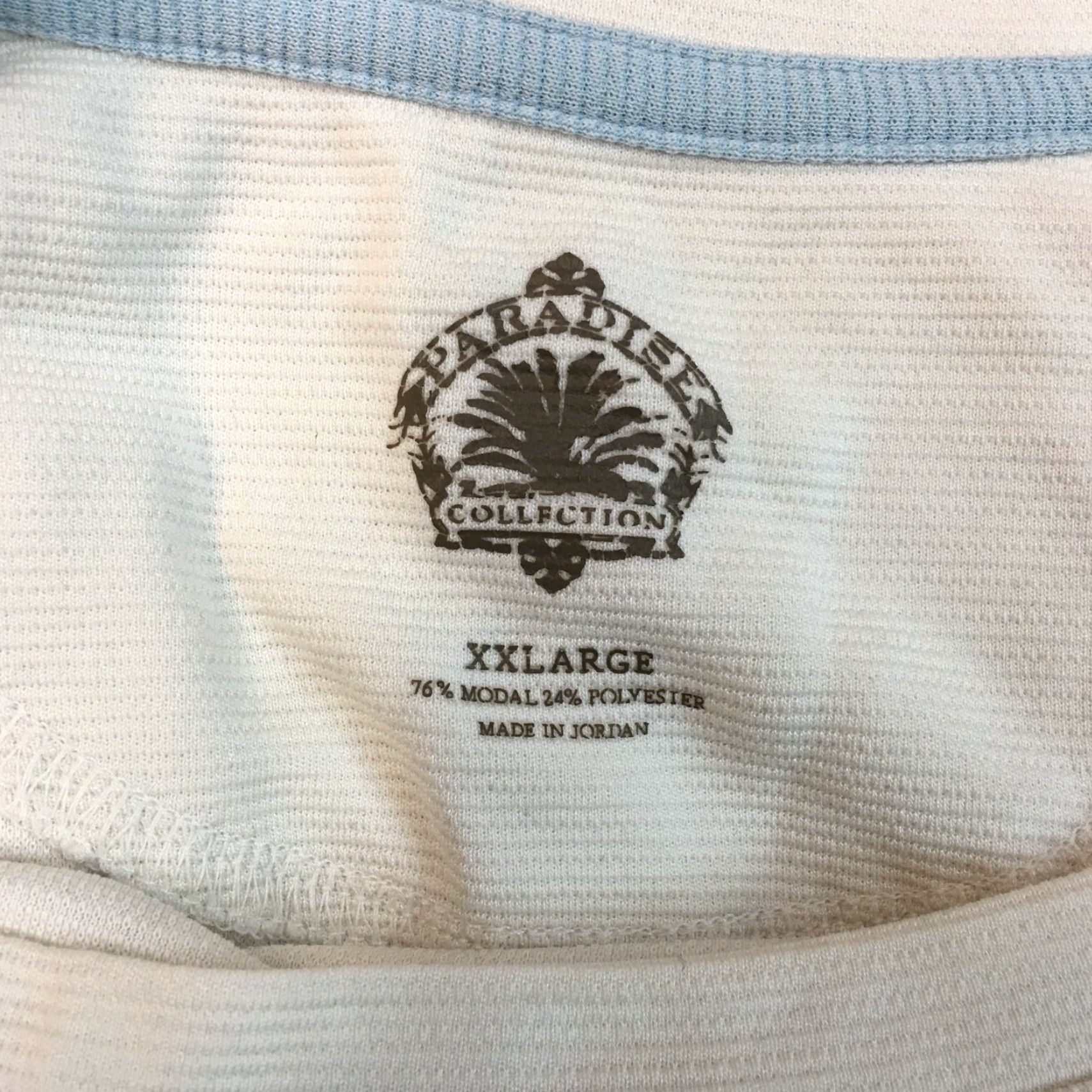 Vintage Paradise Collection Shirt Adult XXL Beige Solid Short Sleeve Crew Neck Mens 2XL Basic T Shirt Classic Casual Regular Fit Size US XXL / EU 58 / 5 - 3 Thumbnail