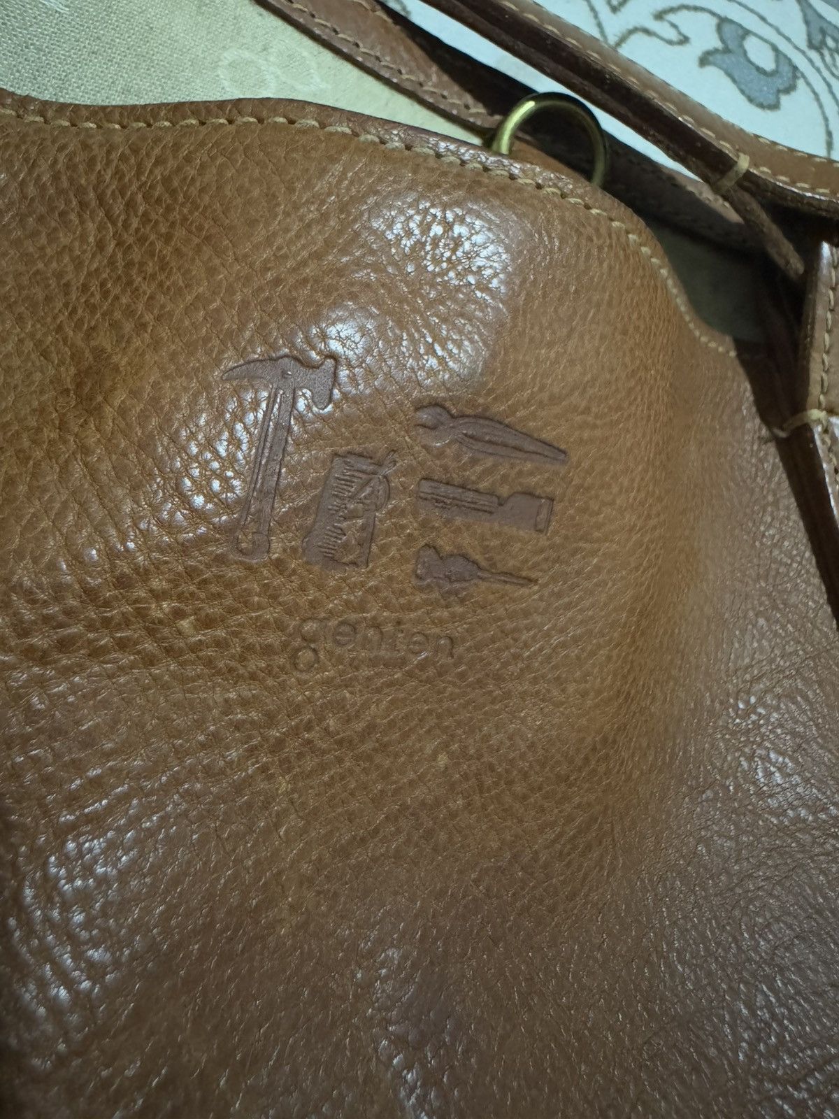 Genuine Leather × Japanese Brand 🇯🇵 Genuine Leather Genten Workshop Handle Tote Bag Size ONE SIZE - 7 Thumbnail