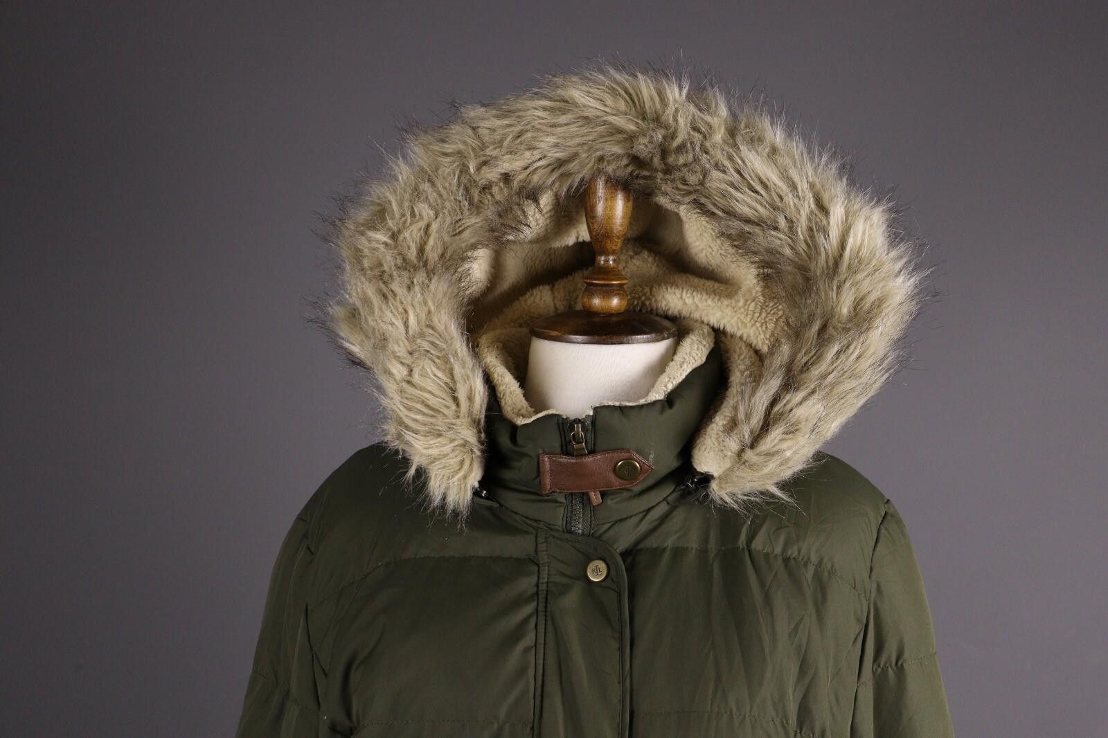 Lauren Ralph Lauren Lauren Ralph Lauren Khaki Down Faux Fur Parka Jacket Size XL Size XL / US 12-14 / IT 48-50 - 2 Thumbnail