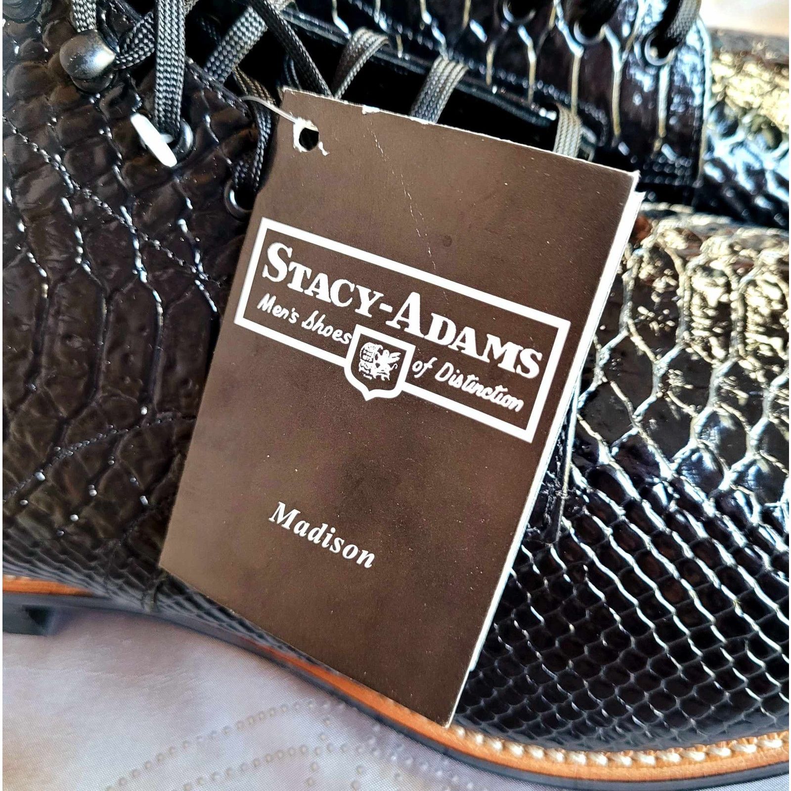 Stacy Adams NEW Size 14D Stacy Adams Black Leather High Top Boots Shoes Size US 14 / EU 47 - 20 Thumbnail