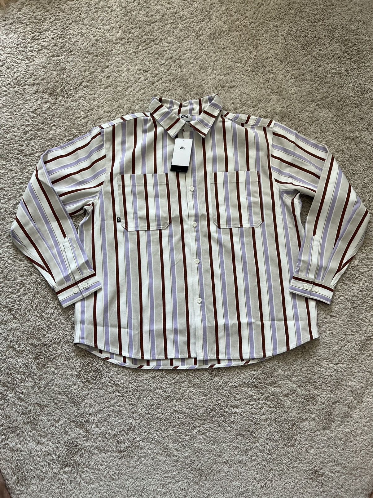 Nike SB Nike SB Skateboarding Long Sleeve Striped Shirt Size US XL / EU 56 / 4 - 6 Thumbnail