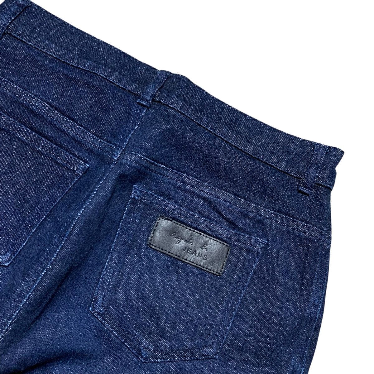 agnes b. Agnes B Dark Blue Jeans Leather Logo Patch On Back Size 27" / US 4 / IT 40 - 7 Thumbnail