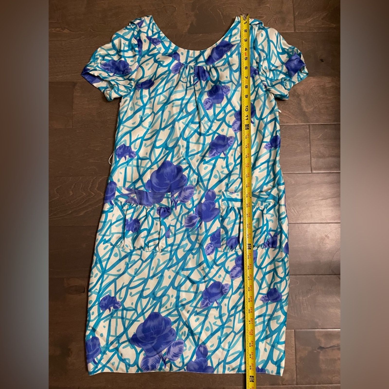 Vera Wang Vera Wang Lavender label blue floral dress - size 6 Size M / US 6-8 / IT 42-44 - 4 Thumbnail