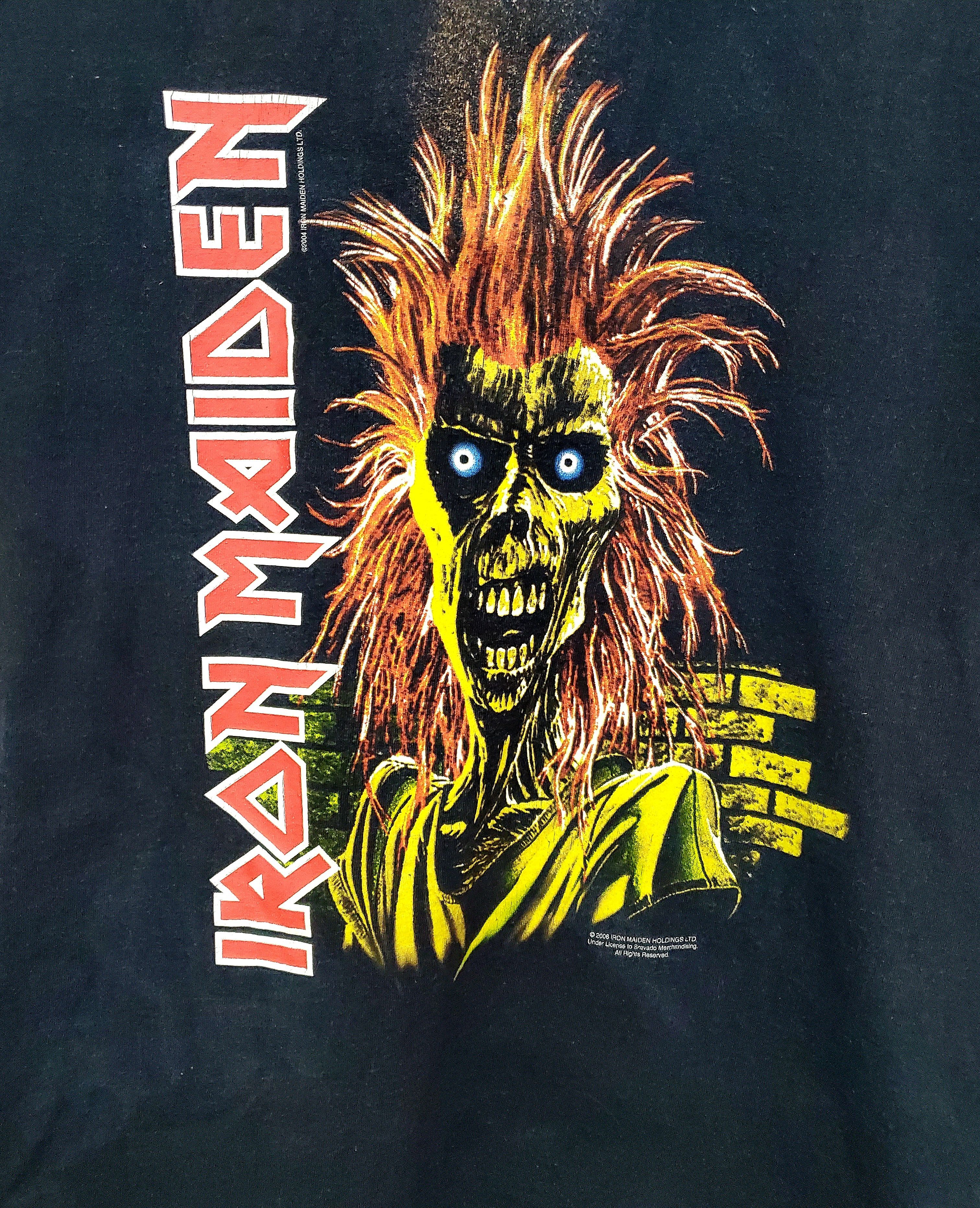 Band Tees × Iron Maiden × Vintage Iron Maiden T Shirt Graphic 2004 Heavy Metal Skull Skeleton Size US M / EU 48-50 / 2 - 2 Thumbnail
