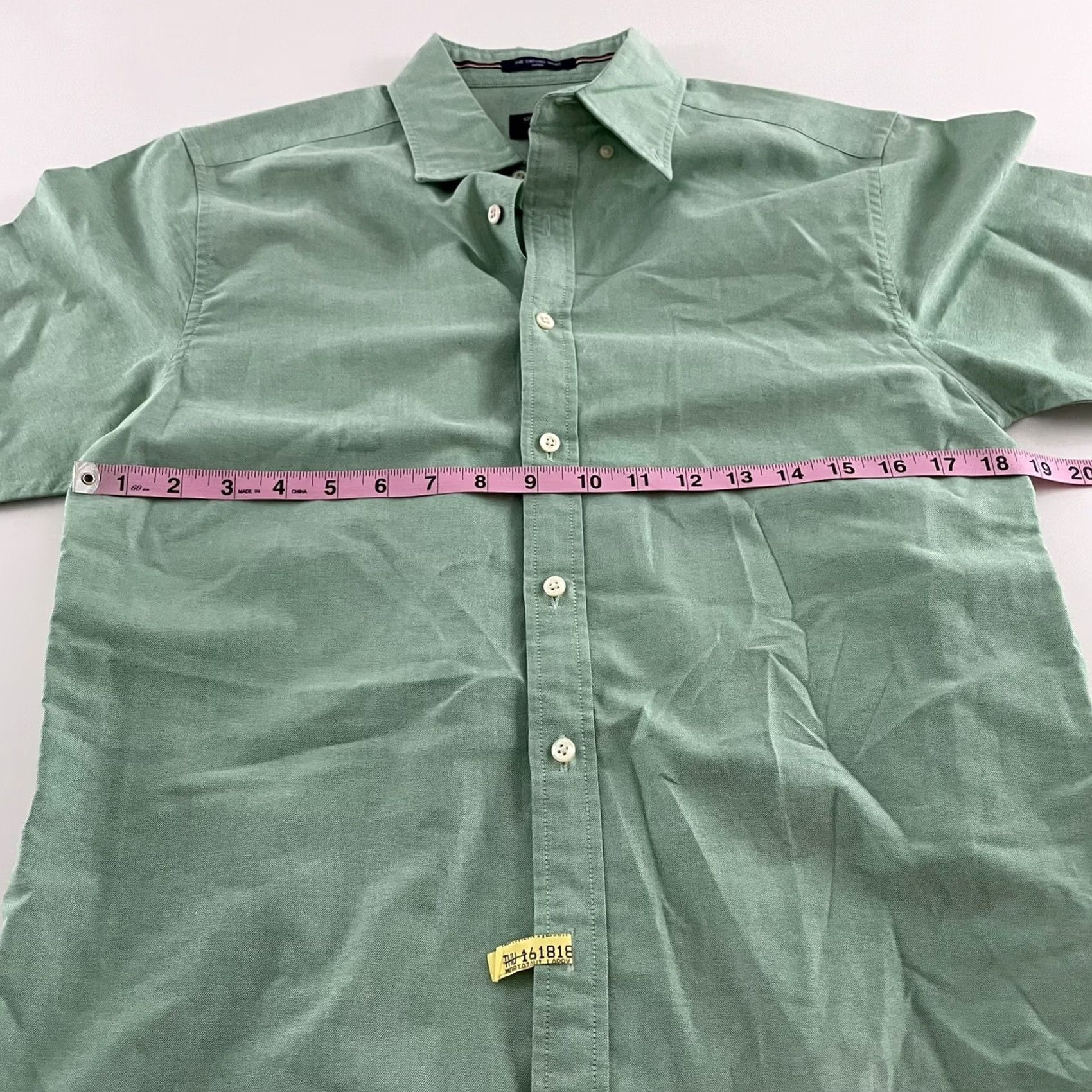 Gant GANT The Fitted Oxford Short Sleeve Button Front Shirt Mens M Green Size US M / EU 48-50 / 2 - 2 Thumbnail
