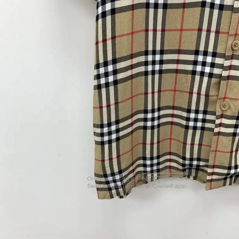 Burberry Burberry Brown Plaid Short Sleeve Shirt. Size L / US 10 / IT 46 - 4 Thumbnail