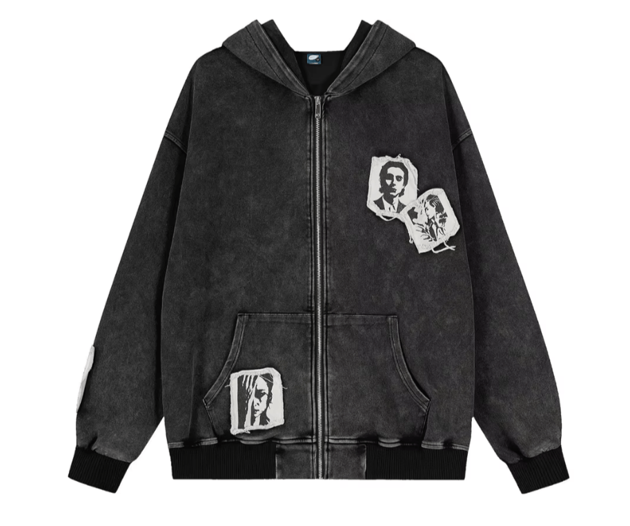 Vintage Washed Hoodie Jacket
