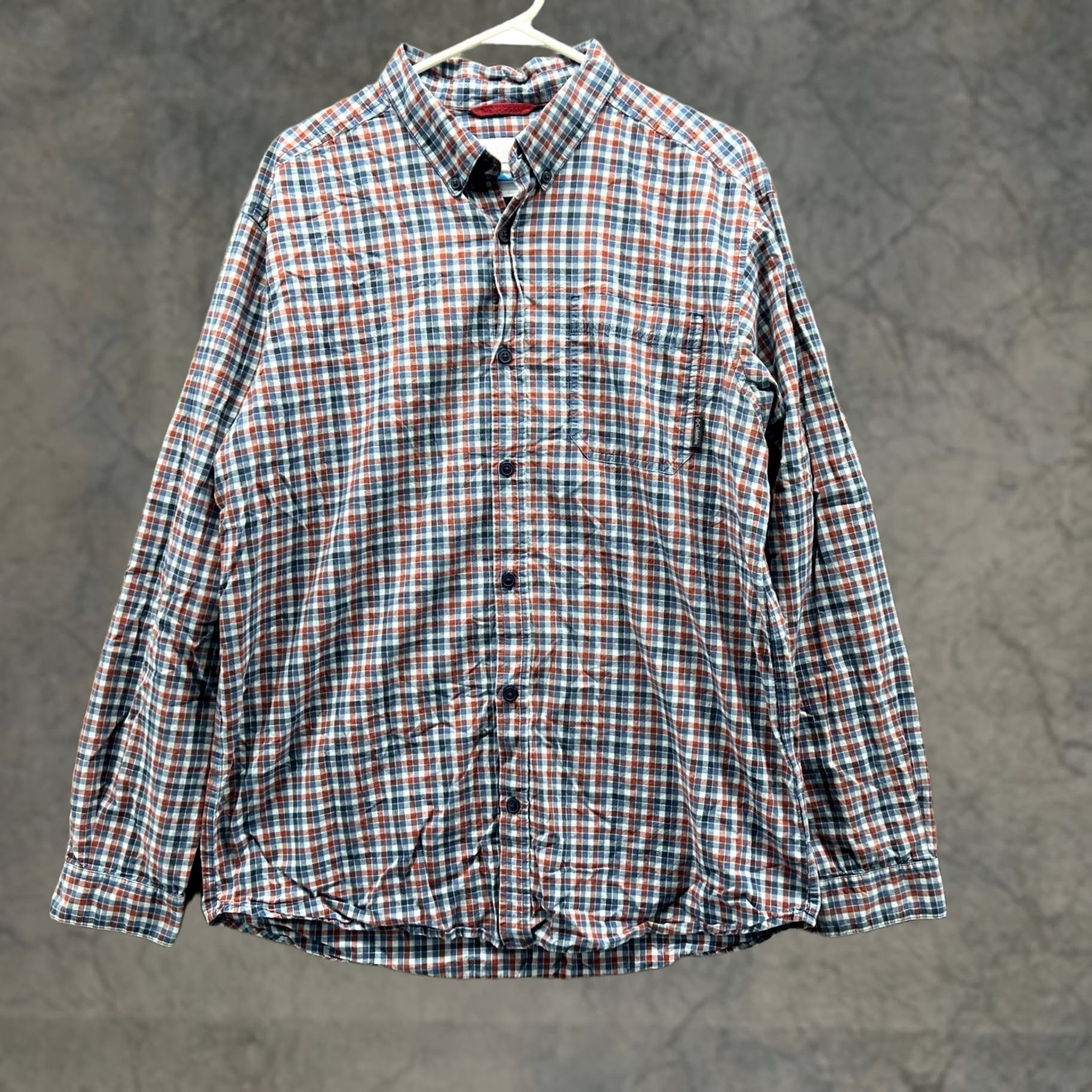 Vintage VINTAGE Columbia Shirt Men Large Adult Red Blue Casual Button Down Dress Check Vintage Size US L / EU 52-54 / 3 - 1 Thumbnail