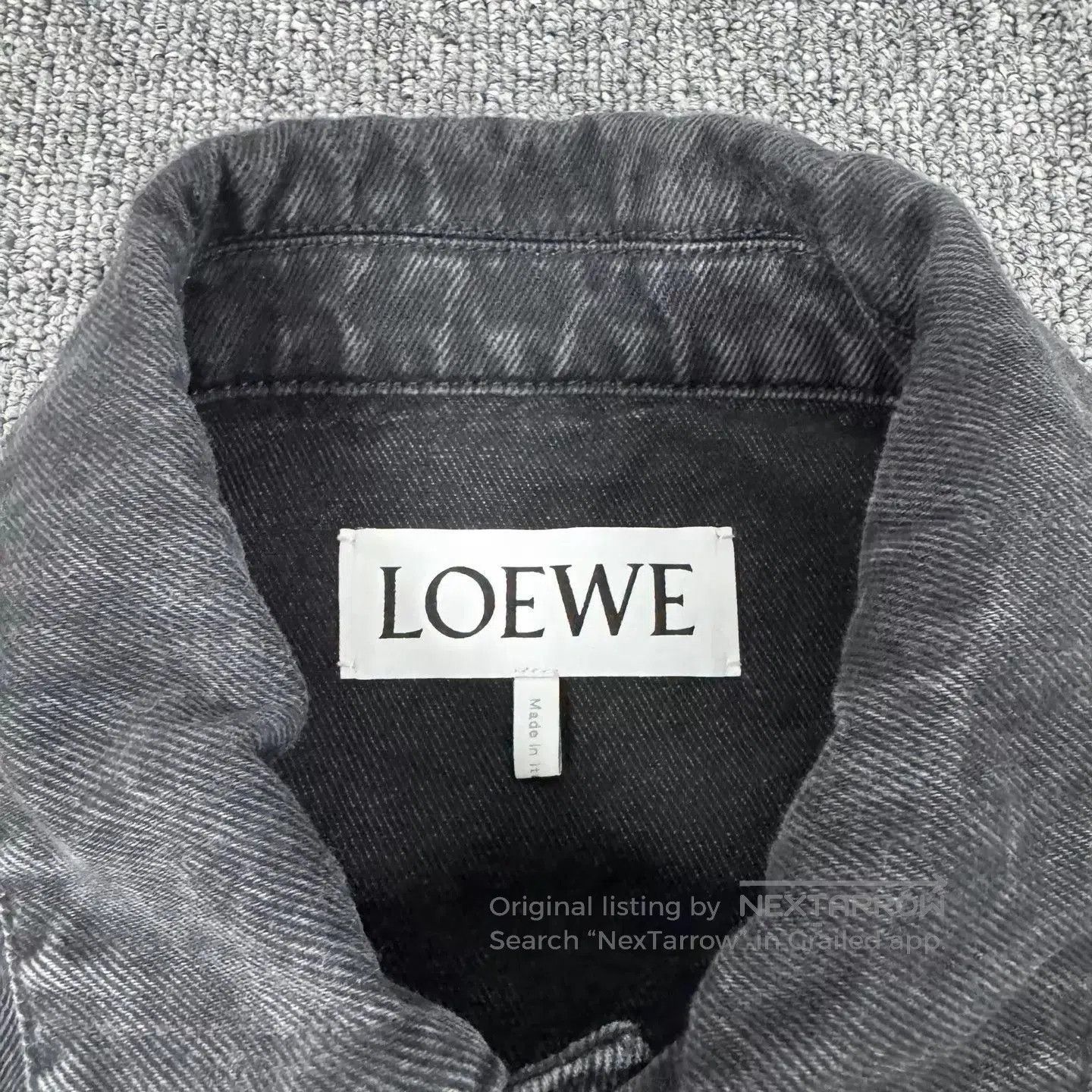 Loewe Black Denim Jacket with Button Front. Size US M / EU 48-50 / 2 - 5 Thumbnail