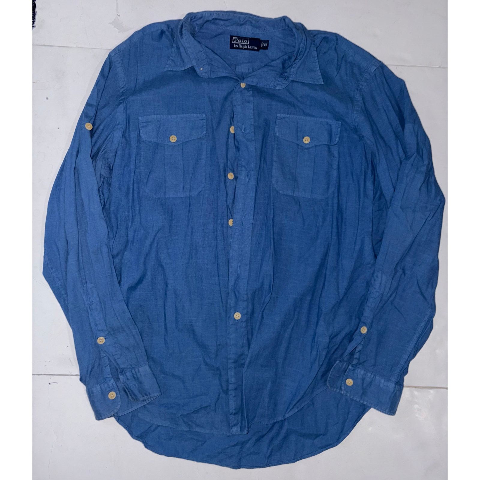 Polo Ralph Lauren Polo Ralph Lauren men’s blue longsleeve button up XL Size US XL / EU 56 / 4 - 1 Thumbnail