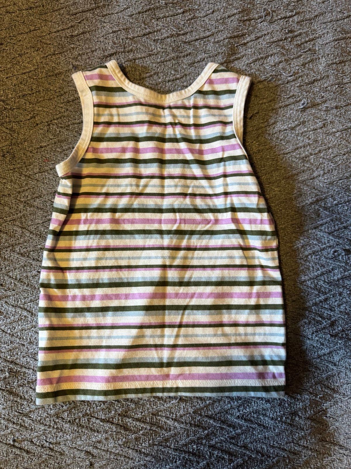 Designer 2T Toddler Girl Tank Top Vintage Stripes Size XXS / US 00 / IT 34 - 2 Thumbnail