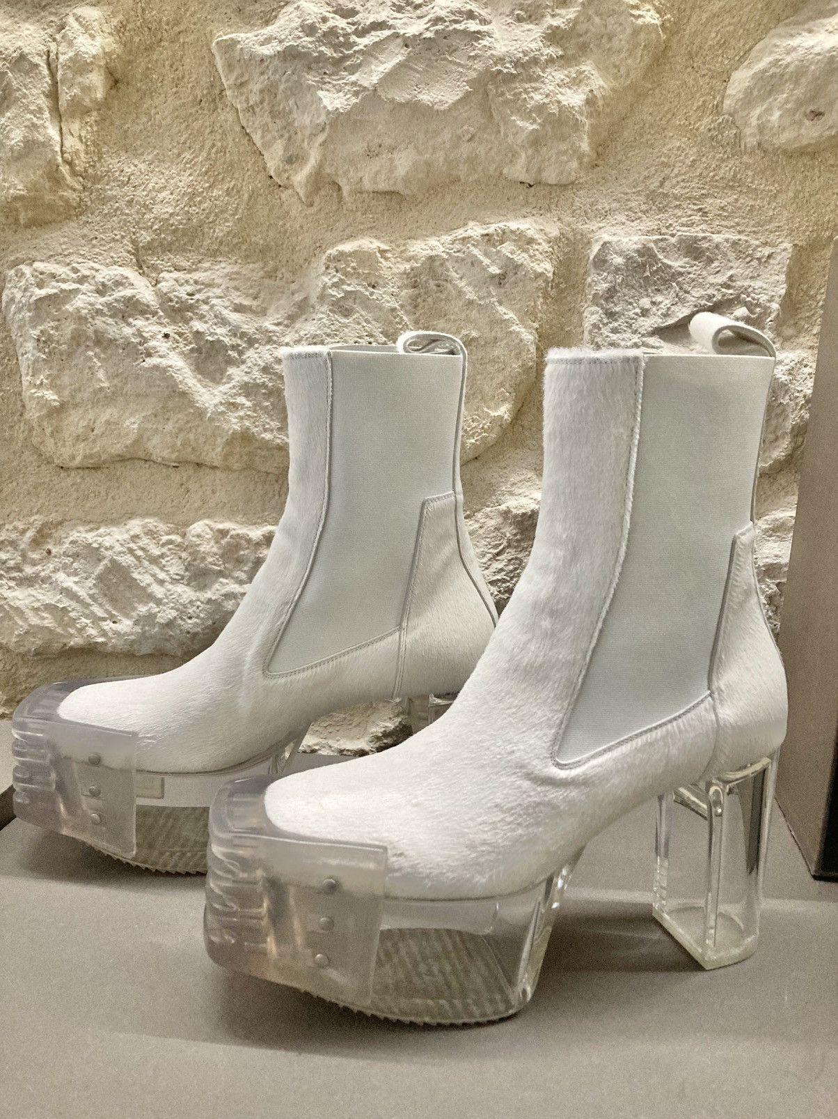 Rick Owens NEVER WORN/ Rick Owens Chalk White Grill Kiss Boots Size US 9 / EU 42 - 2 Thumbnail