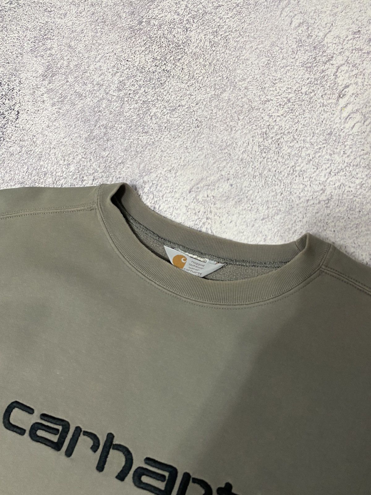 Carhartt × Vintage Vintage Carhartt Big Logo Faded Oversize Sweatshirt Size US L / EU 52-54 / 3 - 9 Thumbnail