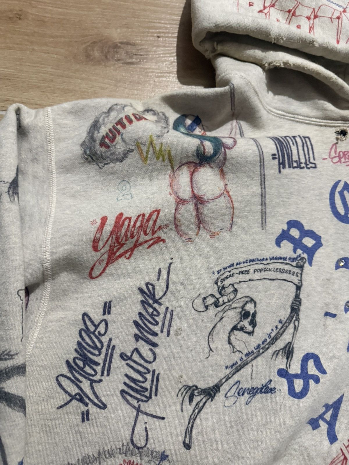 Born X Raised × Saint Michael Saint Michael x Born X Raised All Over Graffiti Hoodie XL Size US XL / EU 56 / 4 - 4 Thumbnail