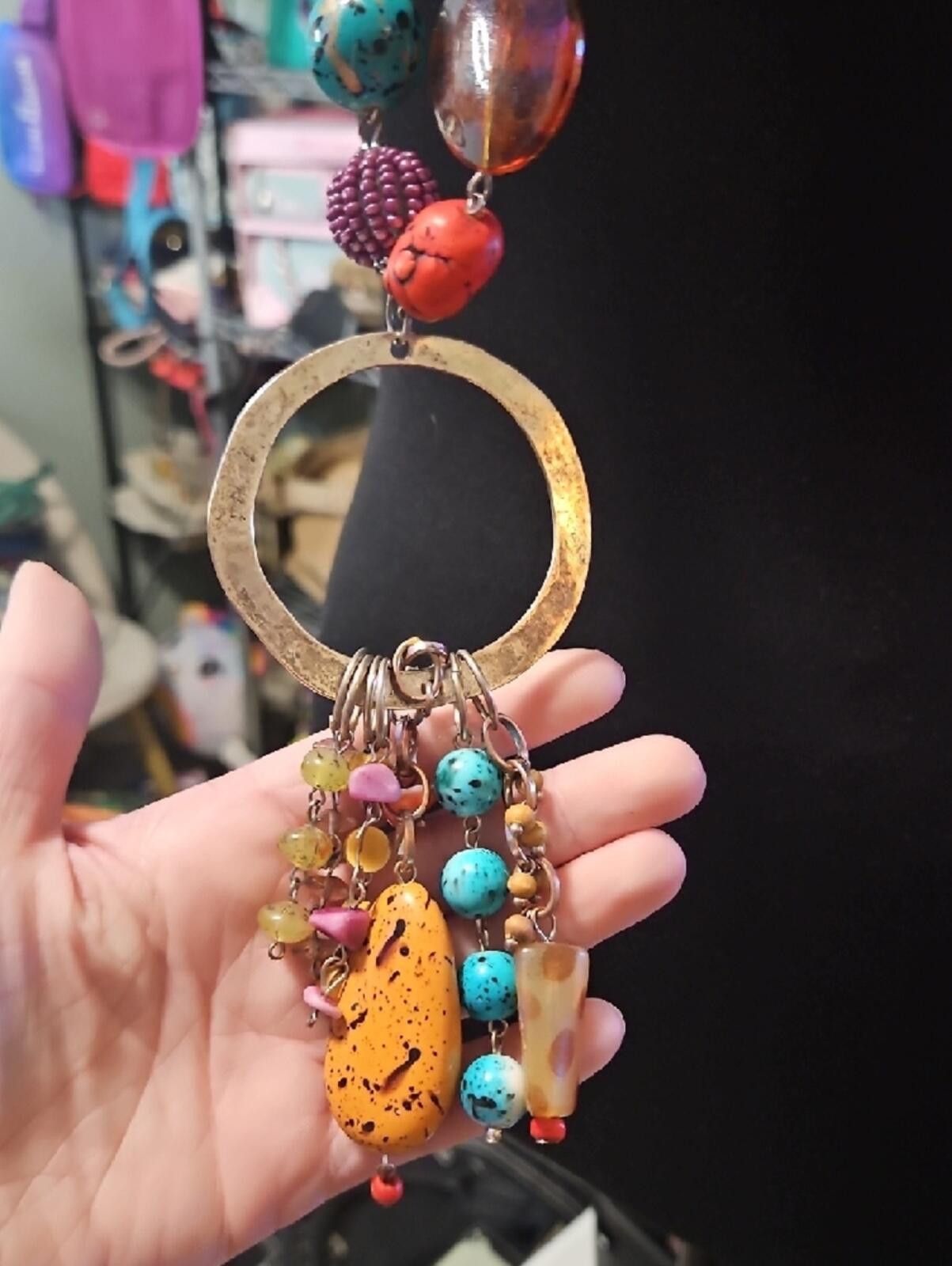 Other Multicolor Bead Statement Necklace - Colorful Size ONE SIZE - 2 Thumbnail