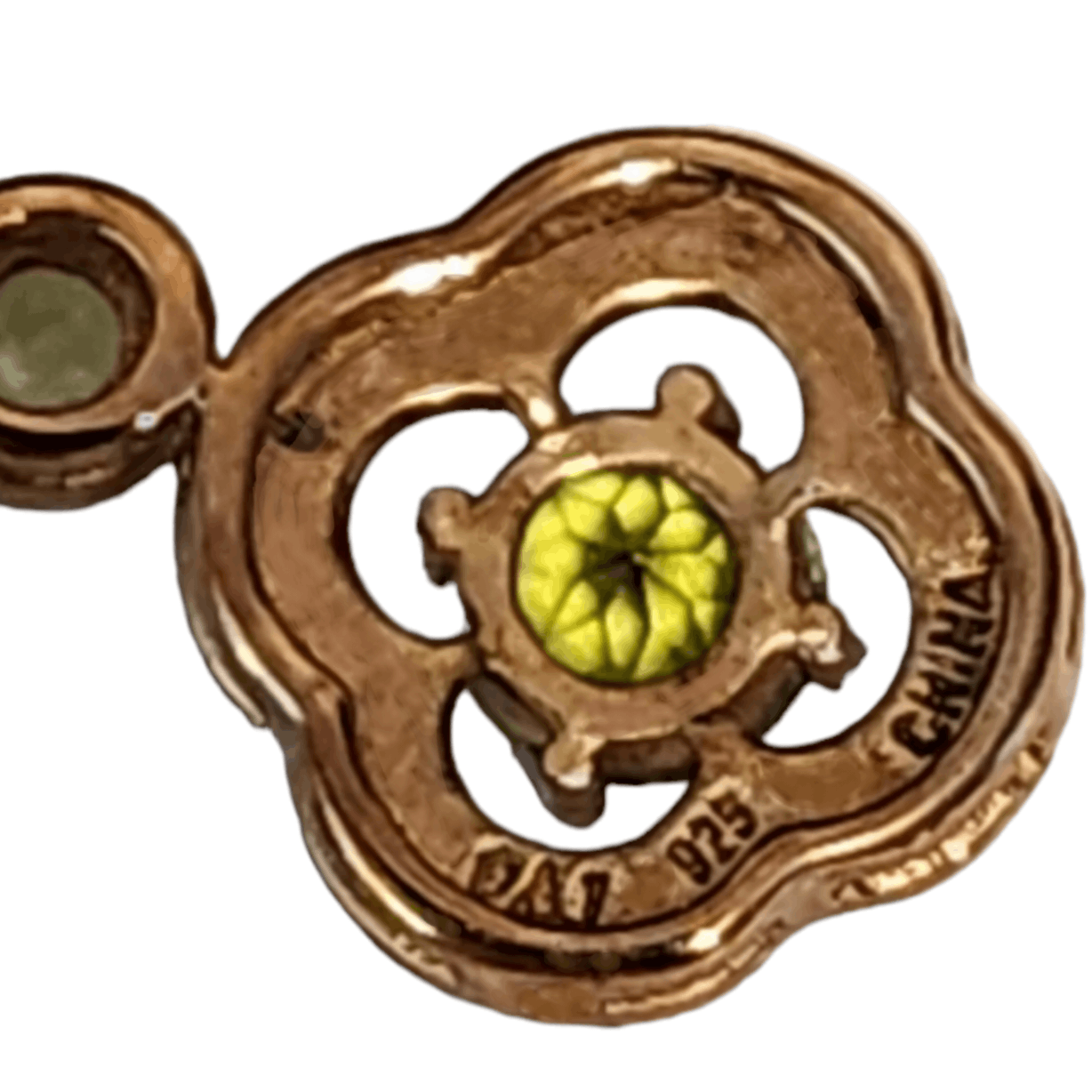 Other 925 Sterling Silver Peridot Gold Tone Earrings Dangle Drop Size ONE SIZE - 5 Thumbnail
