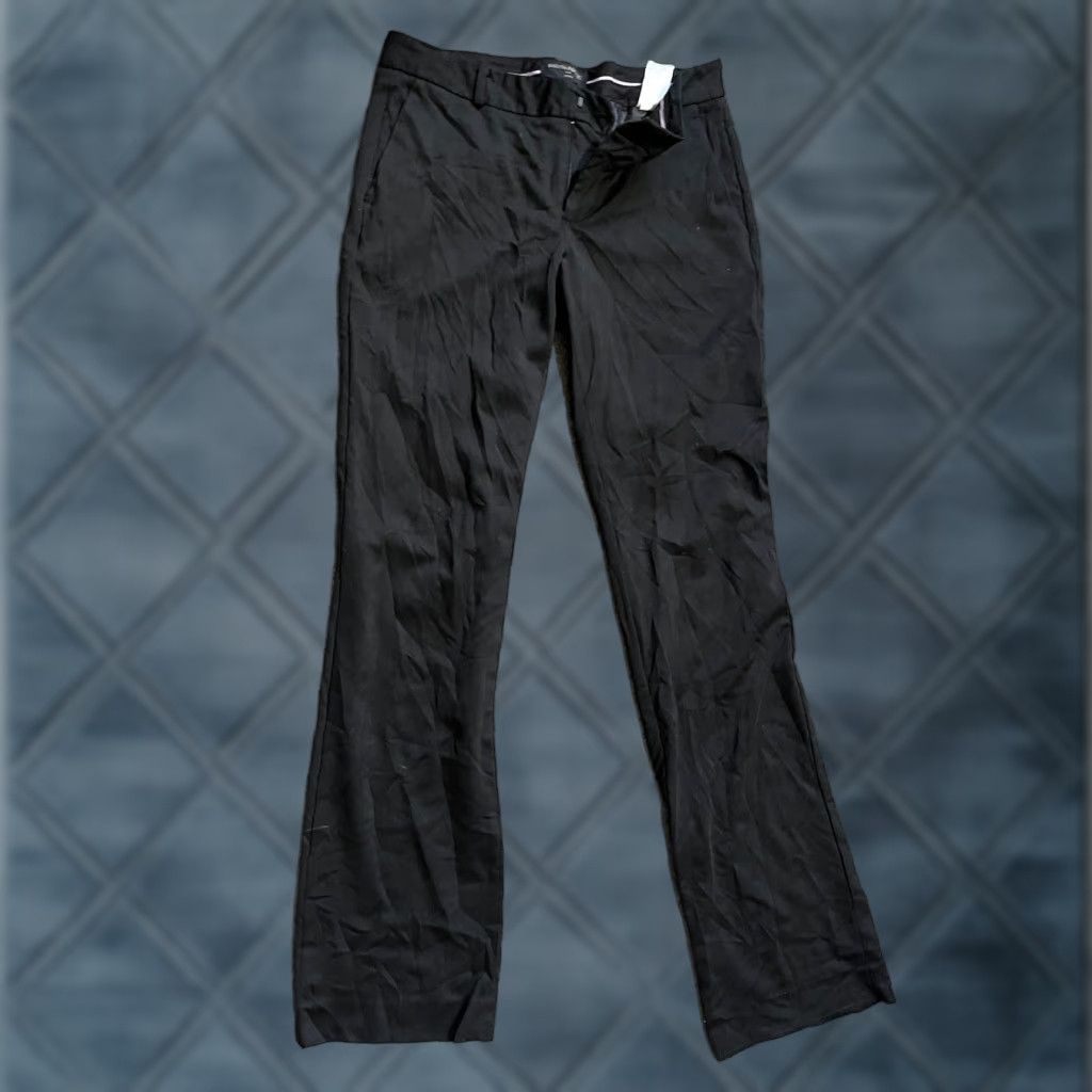 Banana Republic Banana Republic Logan Black Mid Rise Straight Dress Pants Women’s Size 4 Size 27" / US 4 / IT 40 - 1 Thumbnail