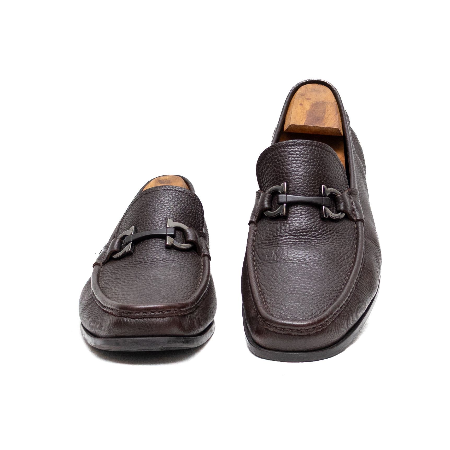 Salvatore Ferragamo $850 SALVATORE FERRAGAMO Gancini Bit Loafer Brown Size US 12 / EU 45 - 4 Thumbnail