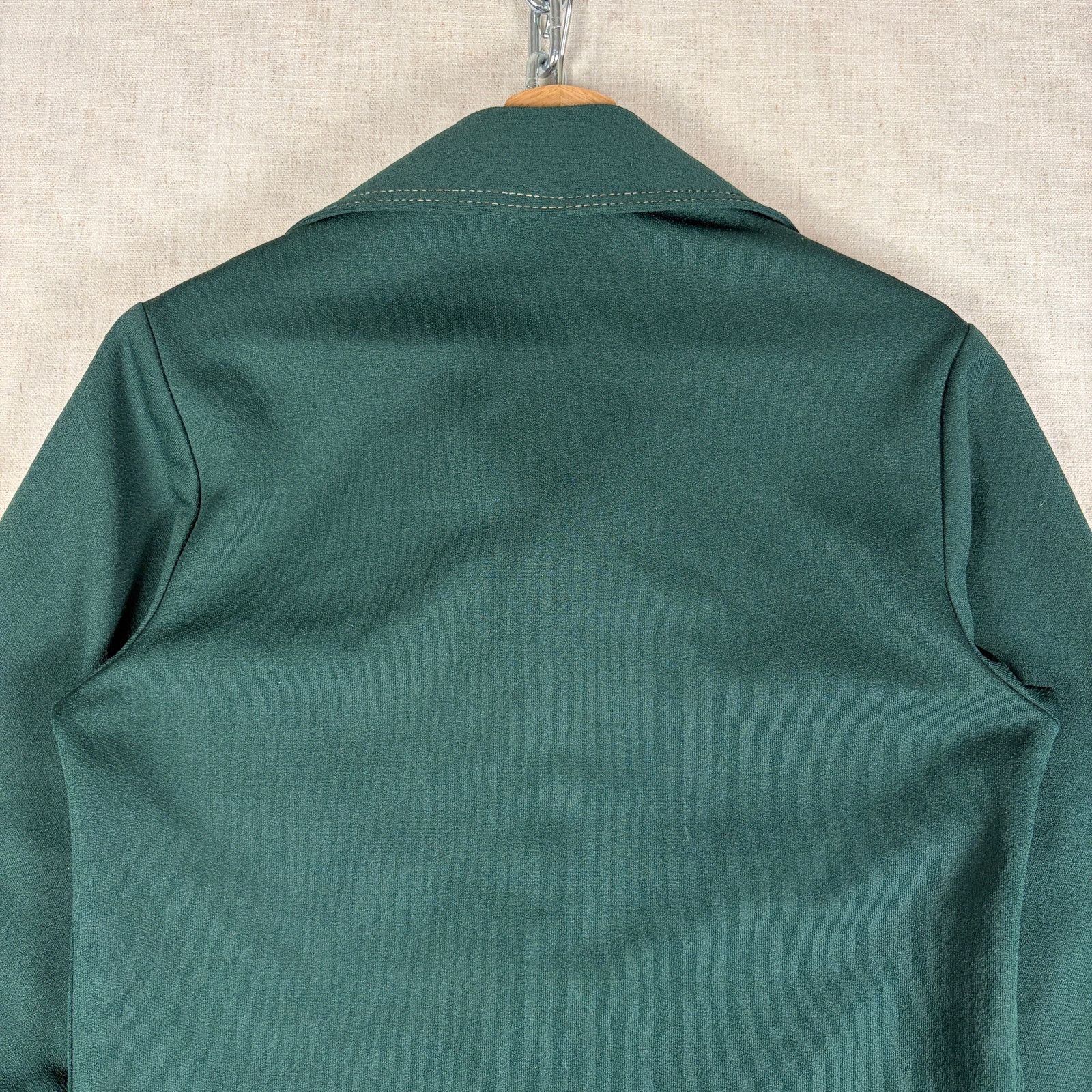Sears VTG Sears Kings Road 1970s Disco Forest Green Smll Button Up Size US S / EU 44-46 / 1 - 6 Thumbnail