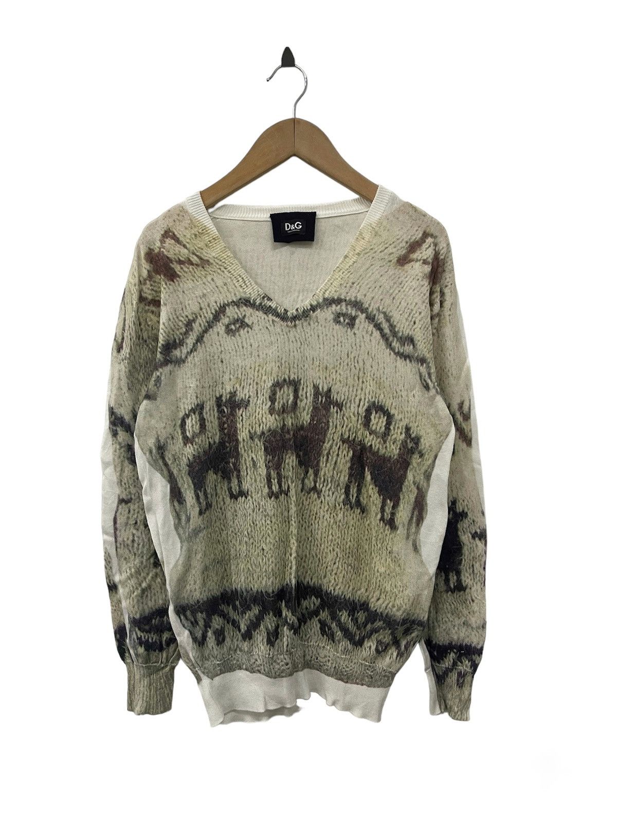 Dolce & Gabbana Dolce & Gabbana printed knitted Light Pullover Size US S / EU 44-46 / 1 - 3 Thumbnail