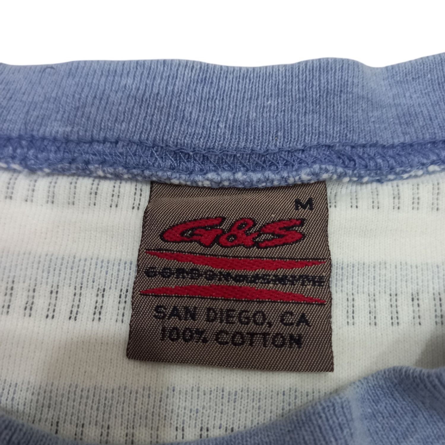 Vintage Vintage Gordon & Smith Jacquard Stripe Retro Pocket Tee Size US L / EU 52-54 / 3 - 5 Thumbnail