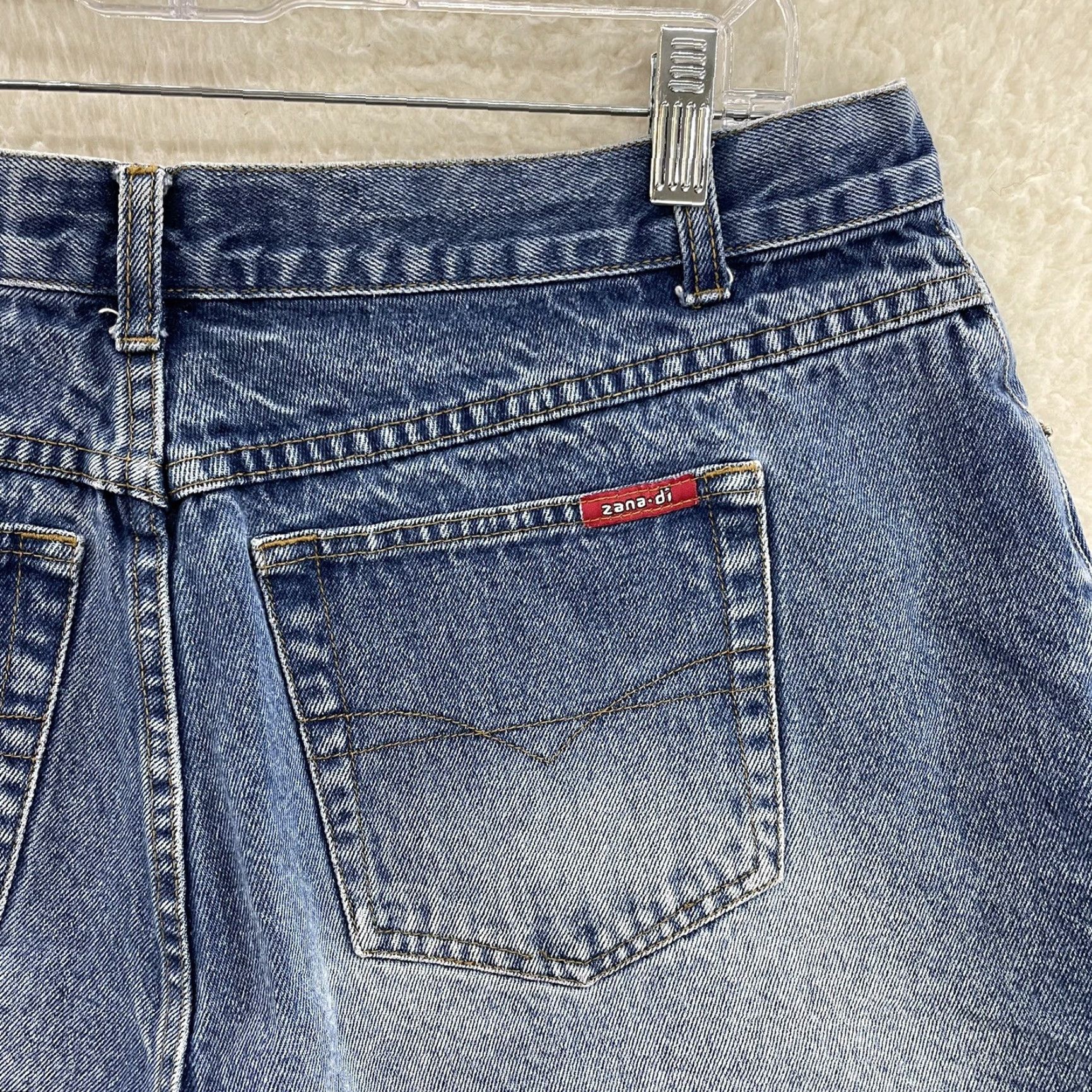 Vintage VINTAGE Zana Di Denim Shorts Women's 18 High Waisted 100% Cotton Blue Grunge 90s Y2K"} Size 40" / US 18 - 4 Thumbnail