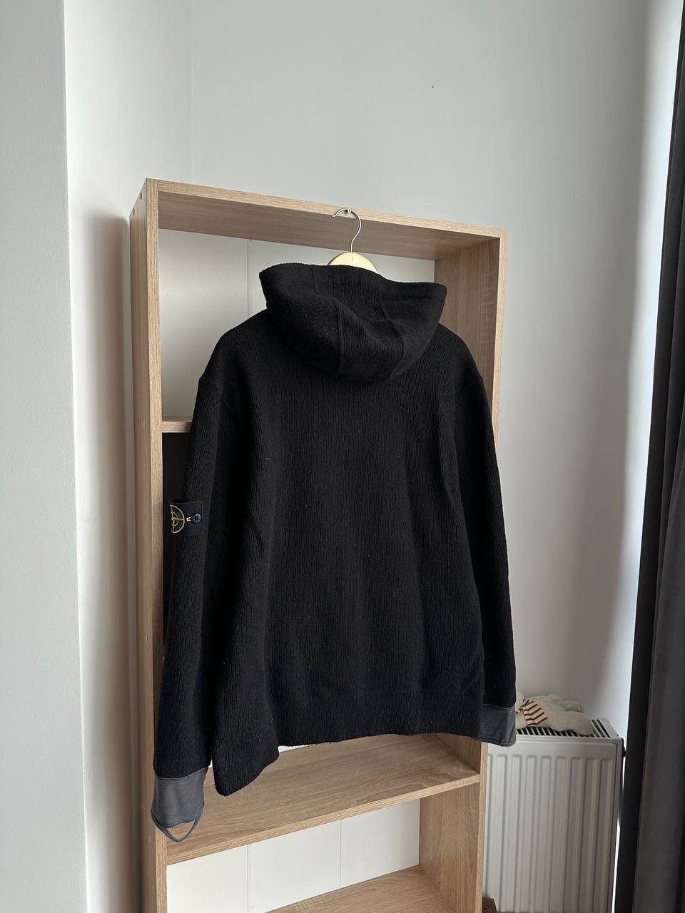 Stone Island × Vintage Vintage Stone Island Ninja Black Wool Hoodie Size US L / EU 52-54 / 3 - 16 Thumbnail