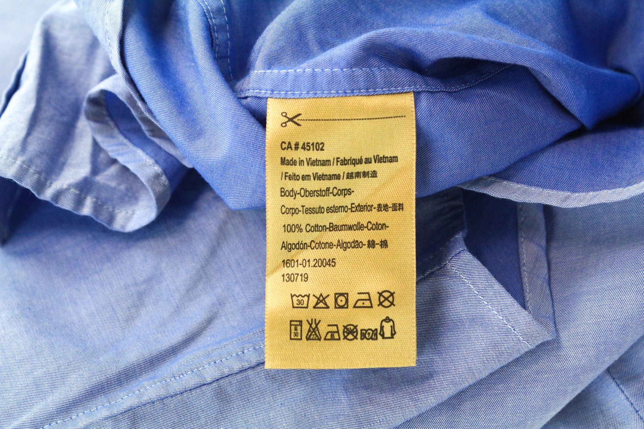 Scotch & Soda AMS COUTURE S Slim Blue Cotton Long Sleeve Shirt 75478 Size US S / EU 44-46 / 1 - 7 Thumbnail