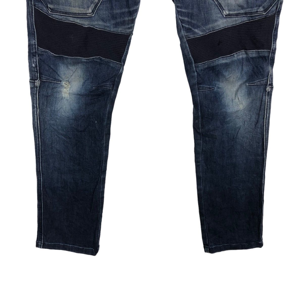 Japanese Brand 🔥PUNK DESIGN DISTRESSED DENIM JEANS I’Z FRONTIER JAPAN Size US 35 - 4 Thumbnail
