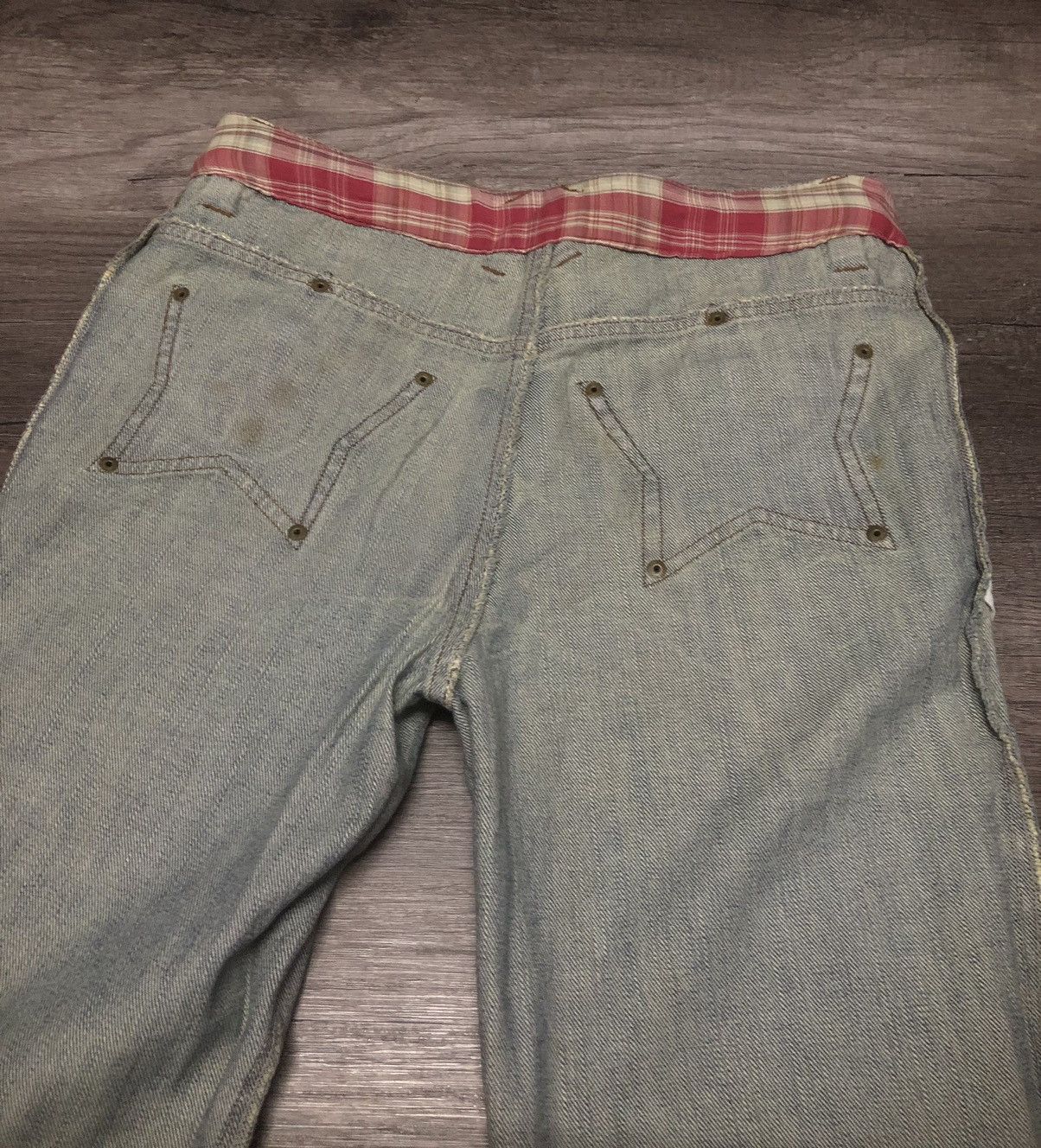 Designer × Hysteric Glamour × Japanese Brand Yellow Ranking Patches Jeans Like Hysteric Glamour Design Size US 31 - 25 Thumbnail