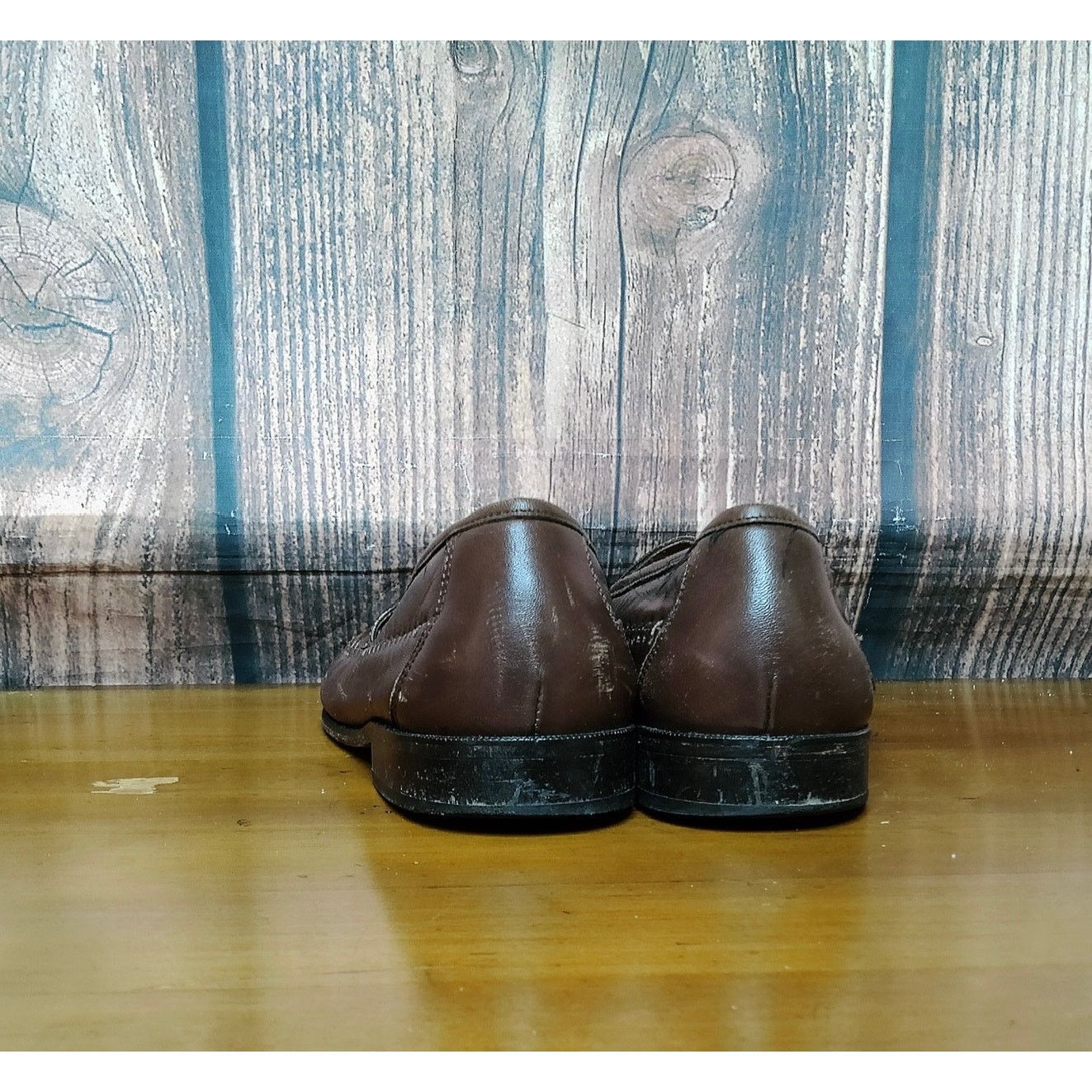 Florsheim Men's Tassel Loafers Brown Slip-On Moc Toe Dress Shoes Size US 10 / EU 43 - 5 Thumbnail