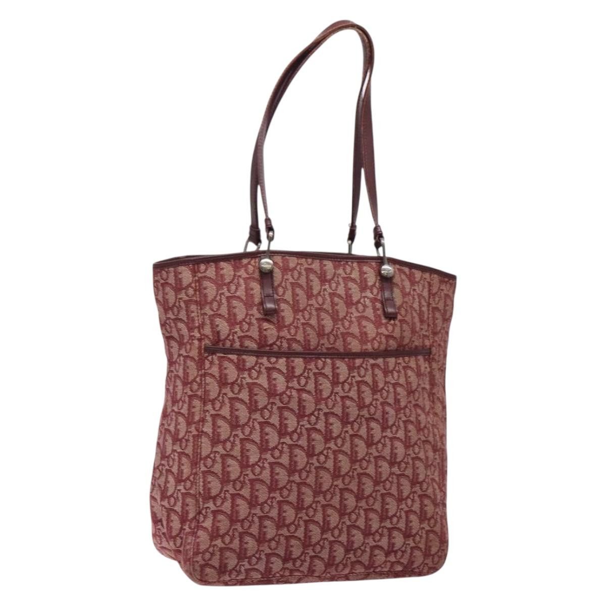 Dior DIOR Trotter Canvas Tote Bag Red Silver Size ONE SIZE - 1 Thumbnail